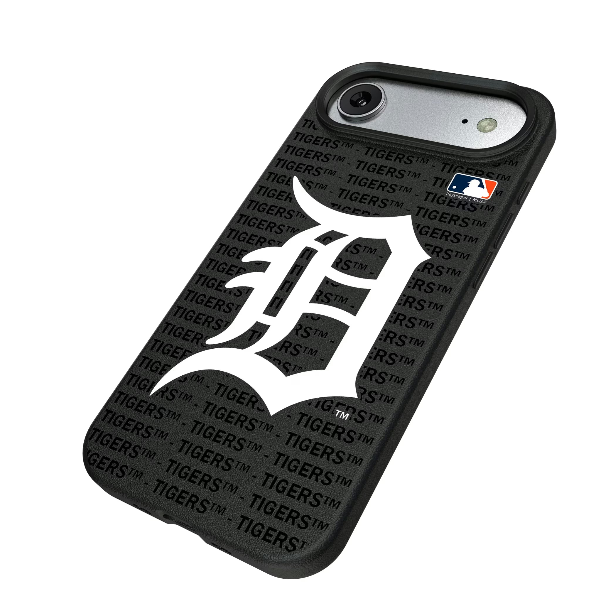 Detroit Tigers Text Backdrop iPhone MagSafe Compatible Phone Case for Apple iPhone - Isometric View#Device_iPhone Air