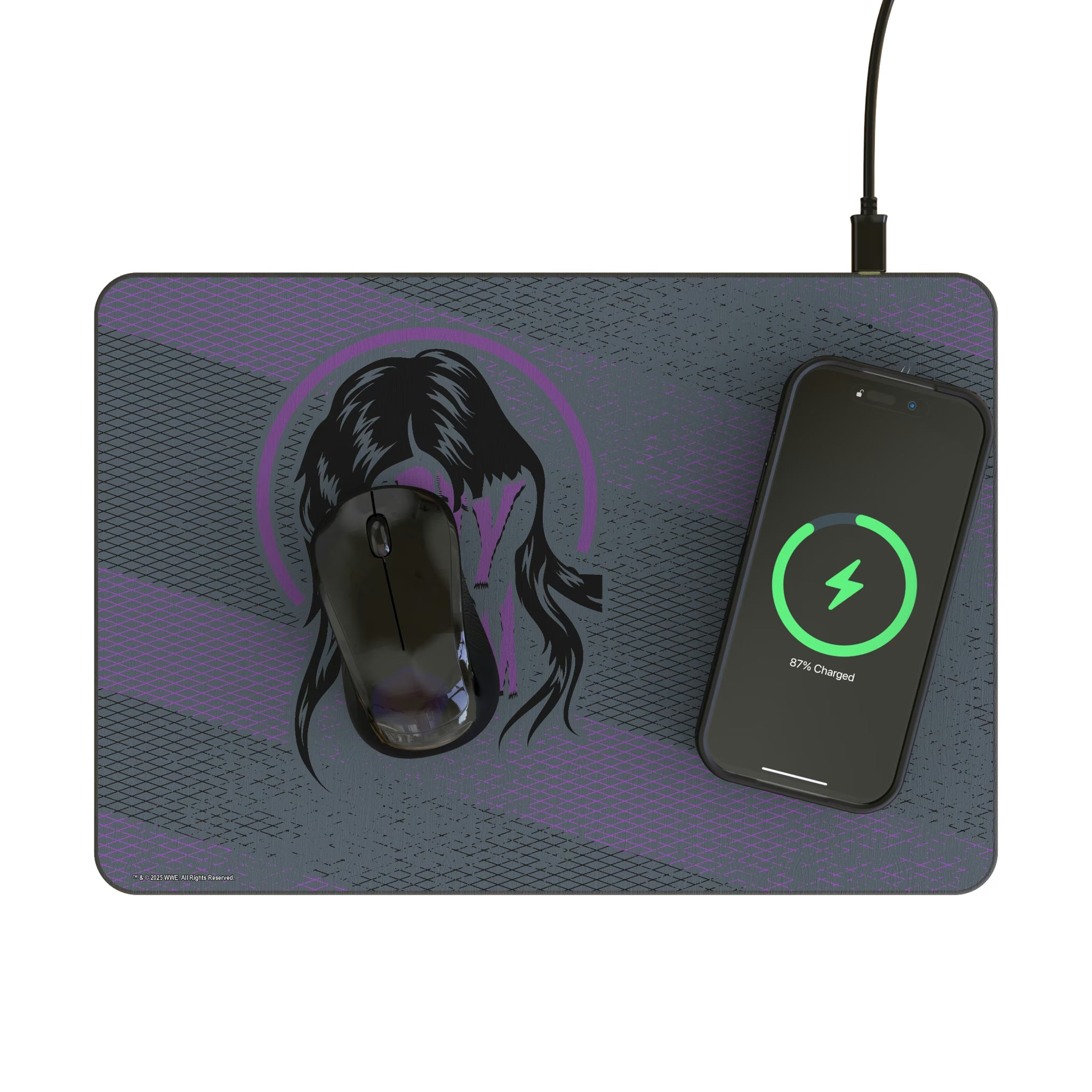 Dominik Mysterio Steel 15-Watt Wireless Charger and Mouse Pad - Lifestyle