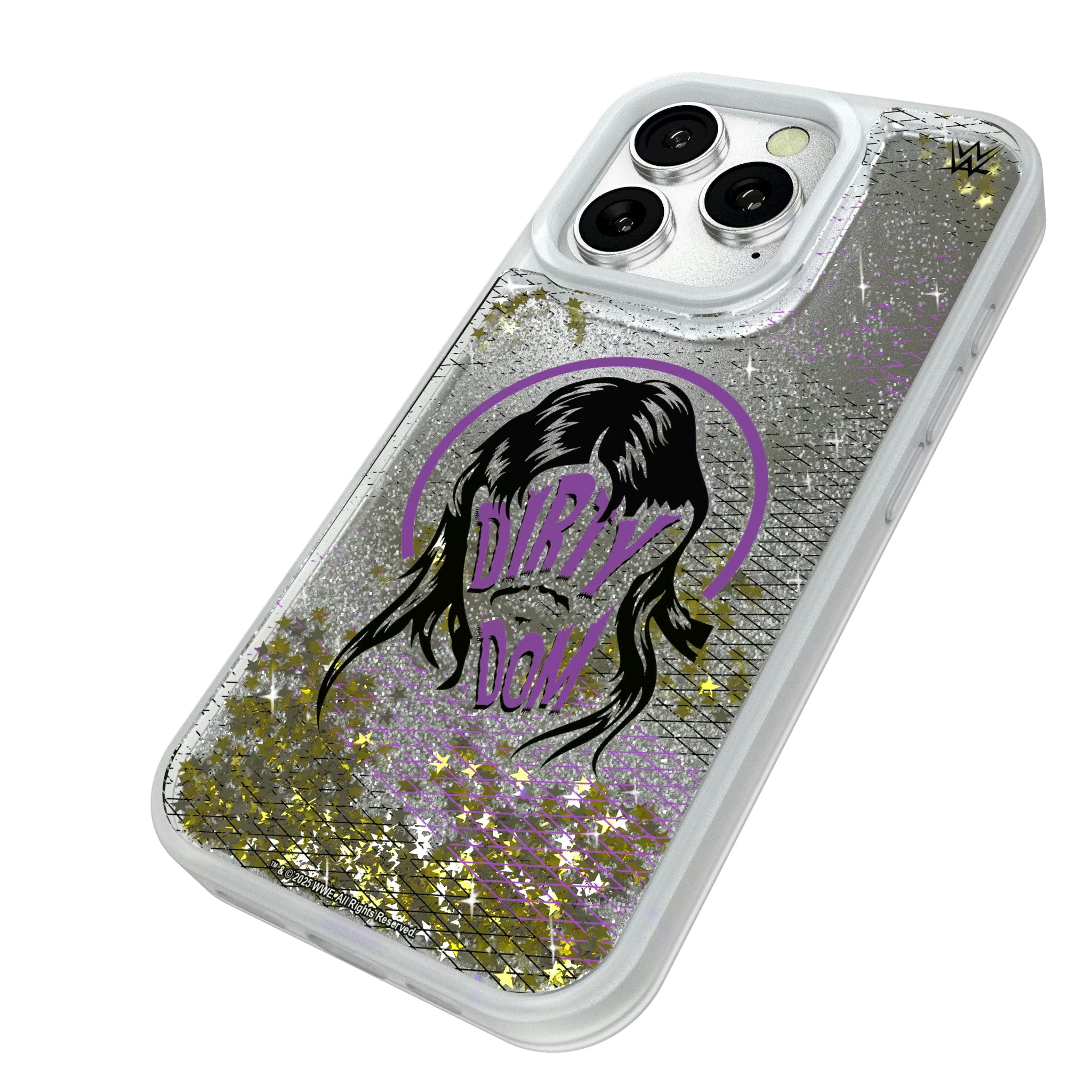 Dominik Mysterio Steel iPhone Glitter Phone Case for Apple iPhone - Isometric View#Device_iPhone 16 Pro