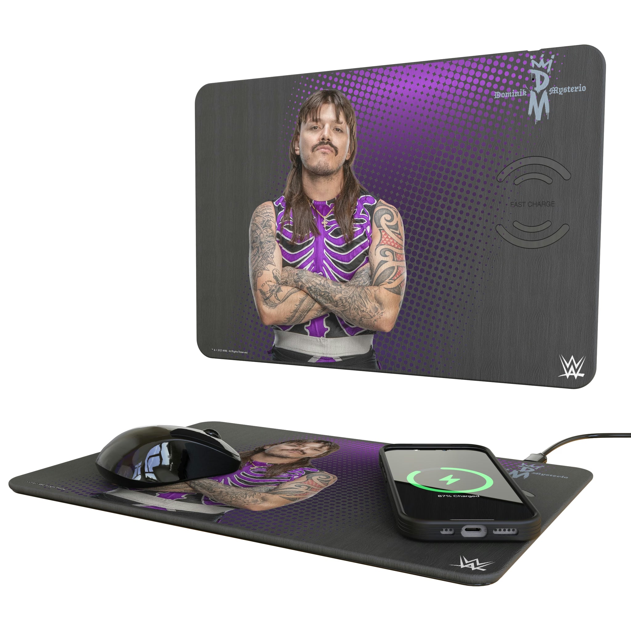 Dominik Mysterio Superstar 15-Watt Wireless Charger and Mouse Pad