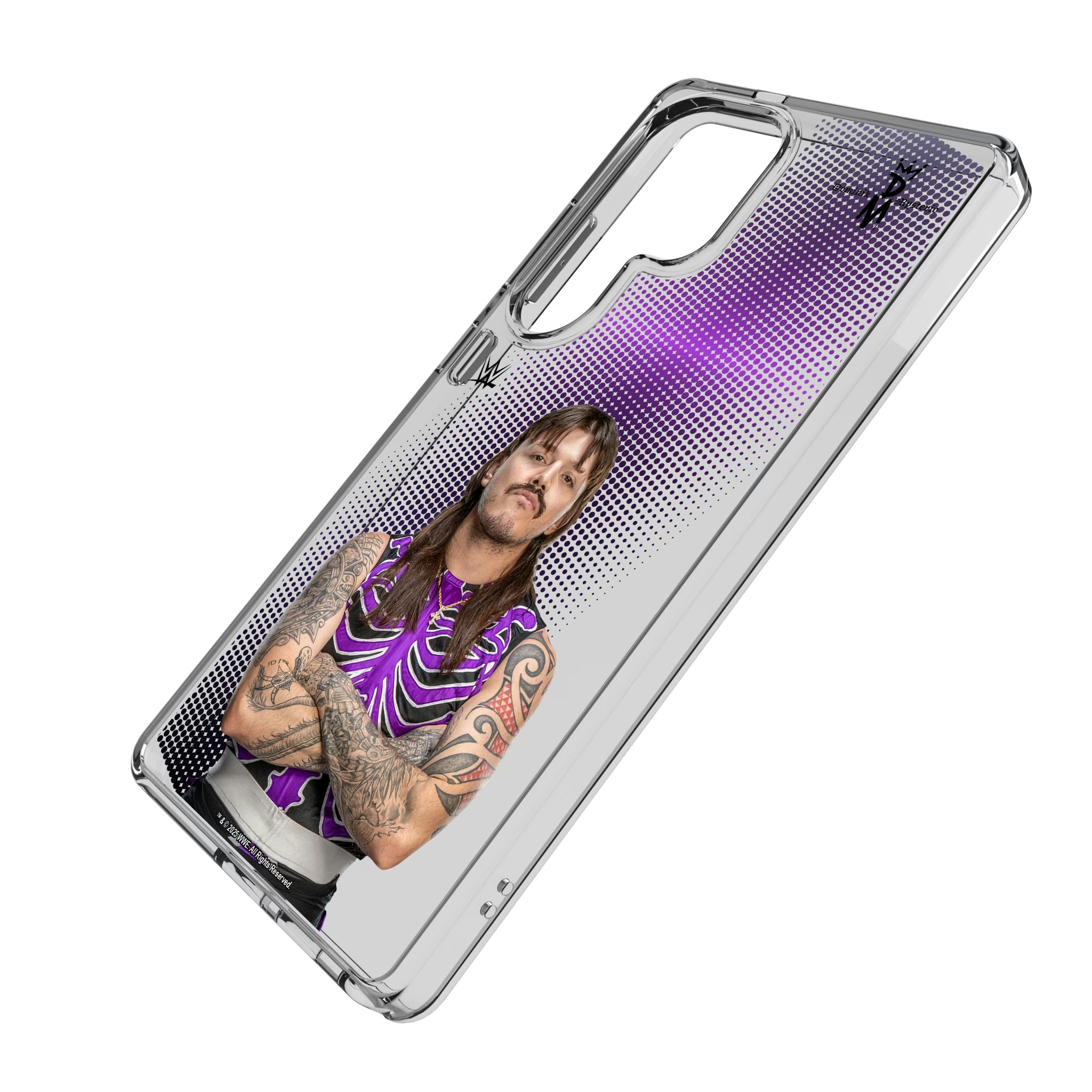 Dominik Mysterio Superstar Galaxy Clear Phone Case for Samsung Galaxy - Isometric View