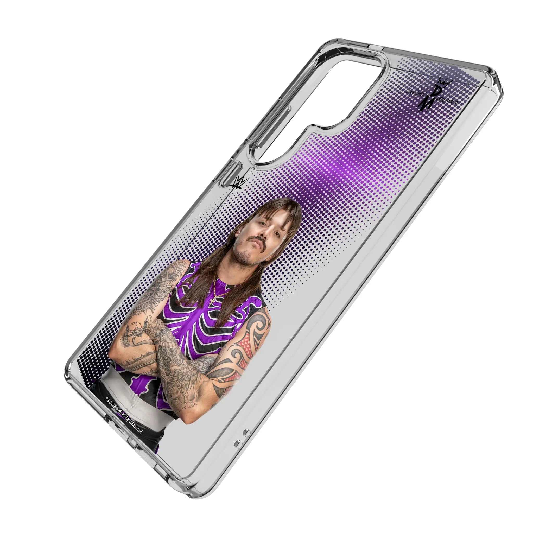 Dominik Mysterio Superstar Galaxy Clear Phone Case for Samsung Galaxy - Isometric View#Device_Galaxy S25 Ultra