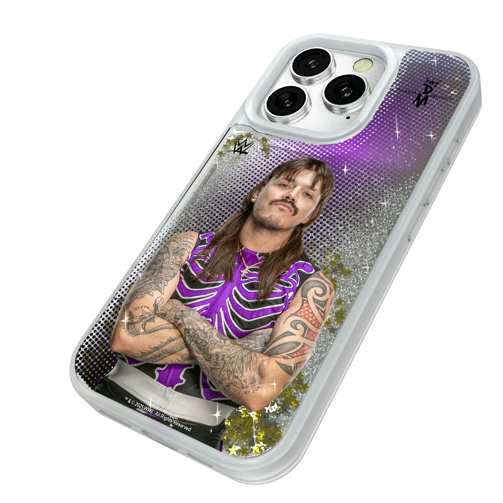 Dominik Mysterio Superstar iPhone Glitter Phone Case for Apple iPhone - Isometric View#Device_iPhone 16 Pro