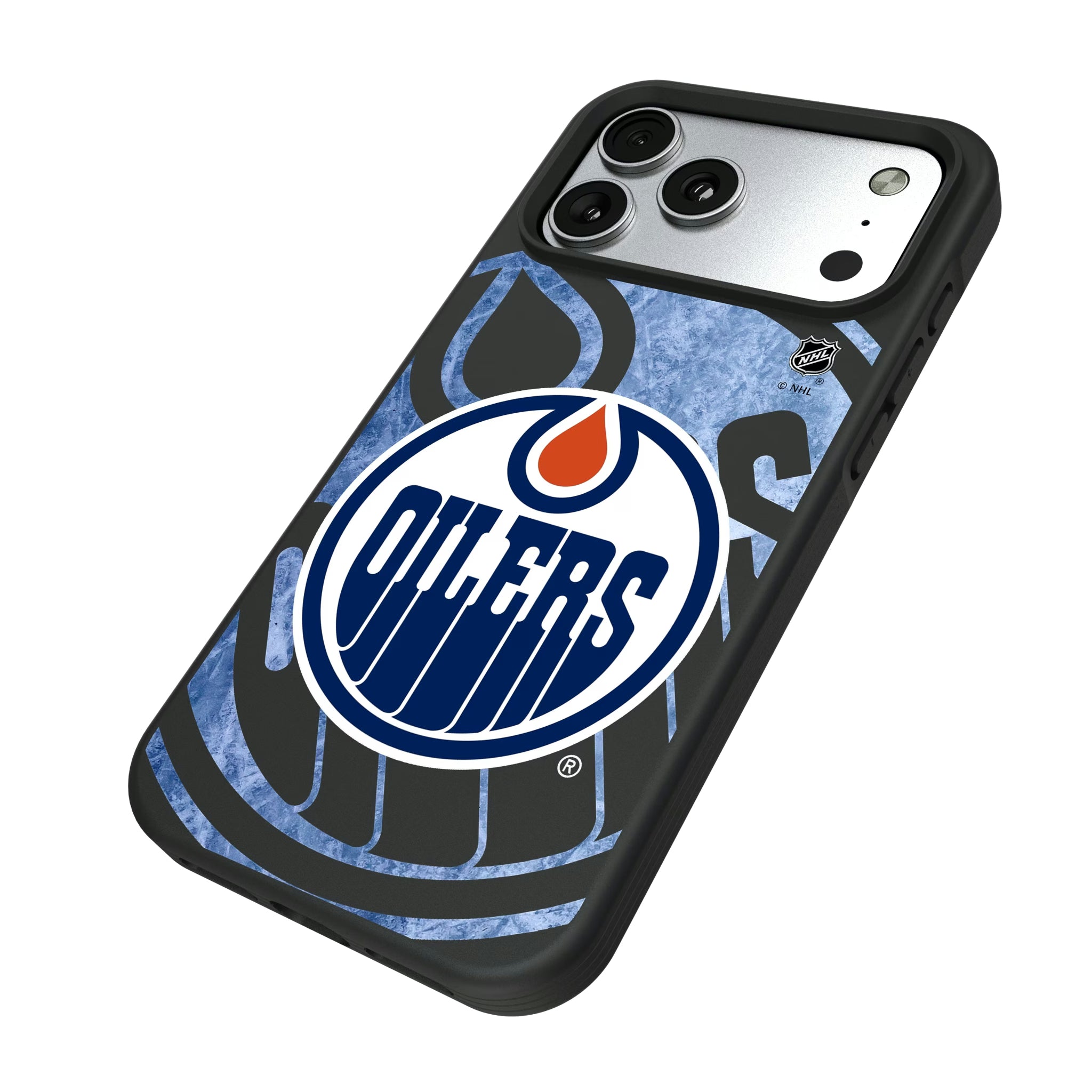 Edmonton Oilers Ice Tilt iPhone Bump Phone Case for Apple iPhone - Isometric View#Device_iPhone 17 Pro Max