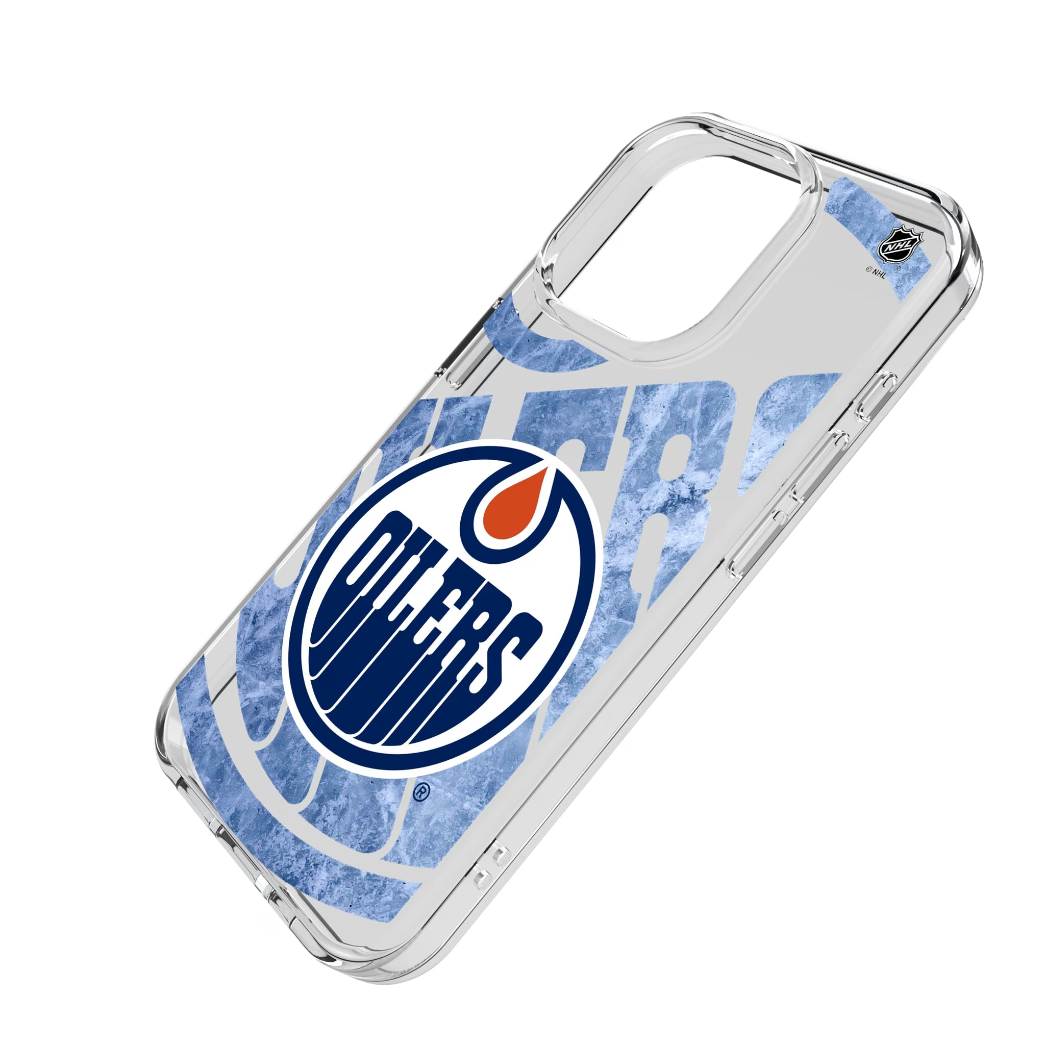 Edmonton Oilers Ice Tilt iPhone Clear Phone Case for Apple iPhone - Isometric View