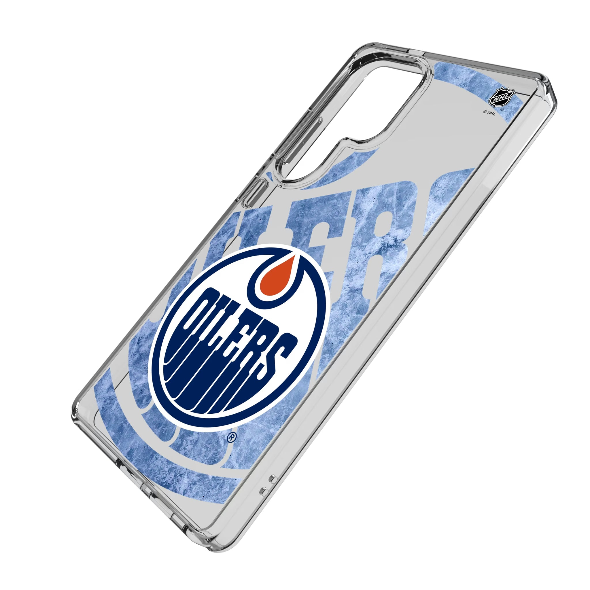 Edmonton Oilers Ice Tilt Galaxy Clear Phone Case for Samsung Galaxy - Isometric View