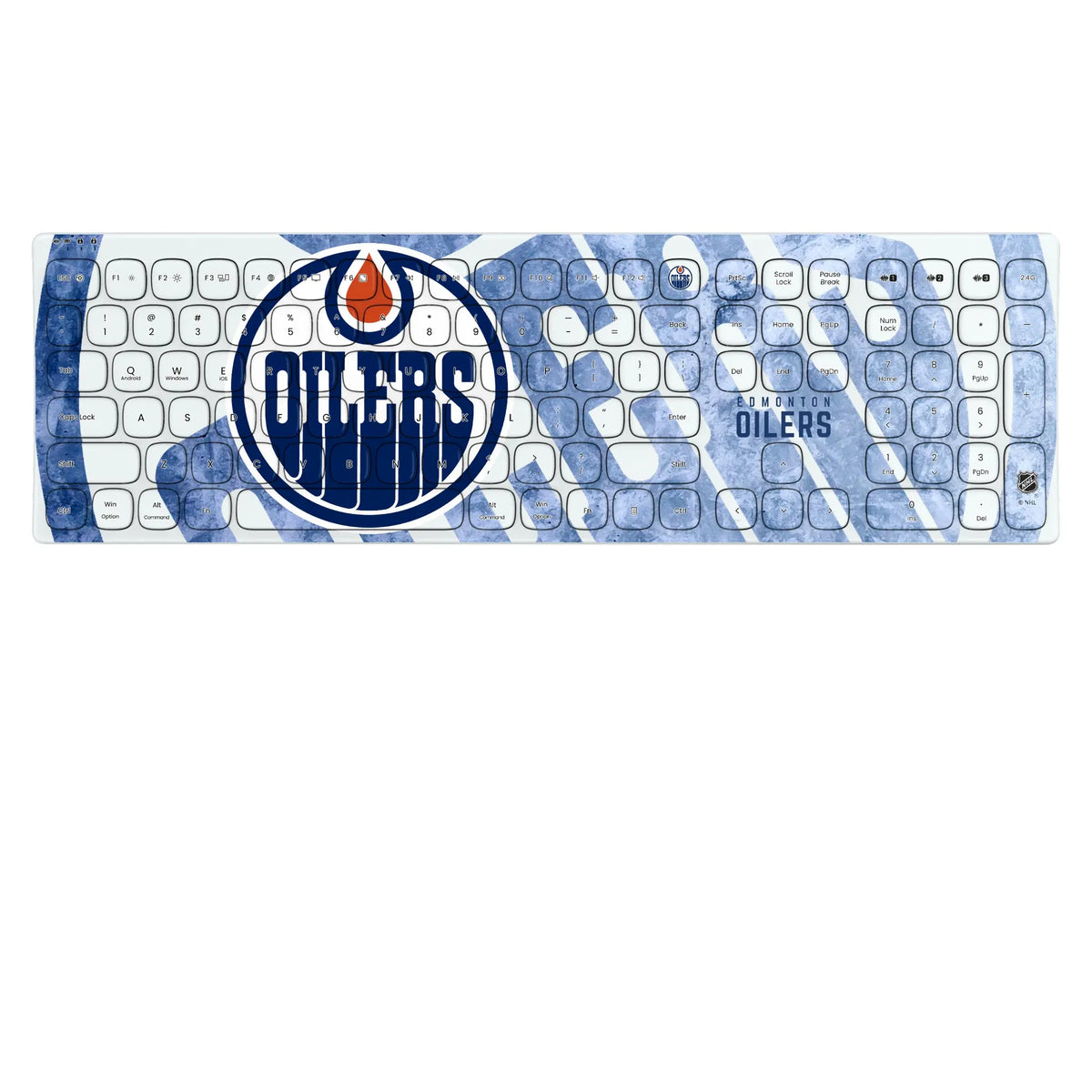 Edmonton Oilers Ice Tilt KKB605 Curved Wireless Keyboard