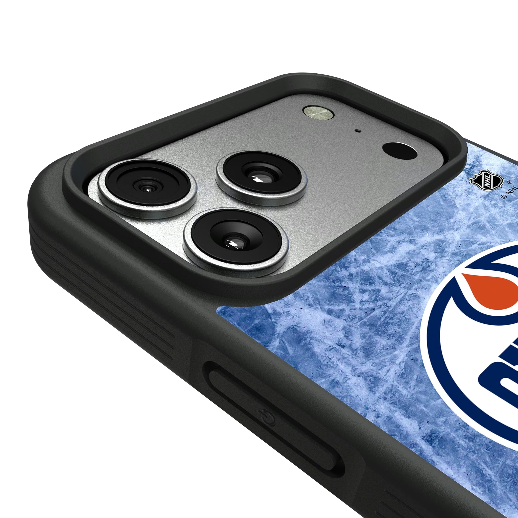 Edmonton Oilers Ice Wordmark iPhone Bump Phone Case for Apple iPhone - Detail#Device_iPhone 17 Pro Max