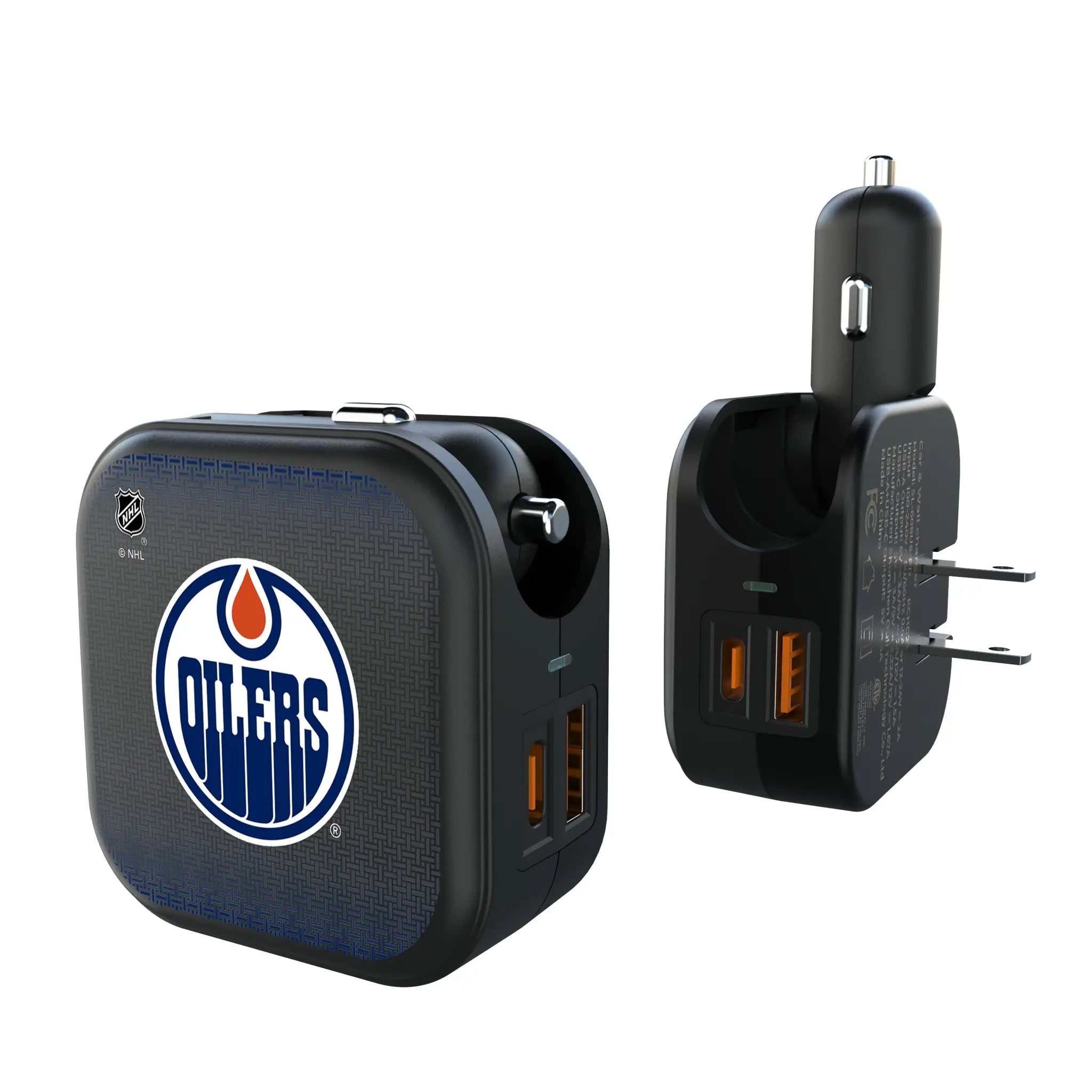 Edmonton Oilers Linen 2 in 1 USB A/C Charger