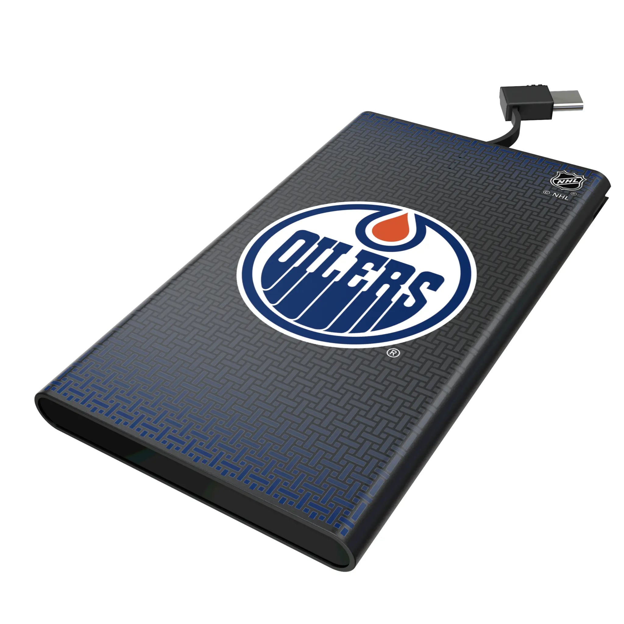 Edmonton Oilers Linen 5000mAh Flat Power Bank