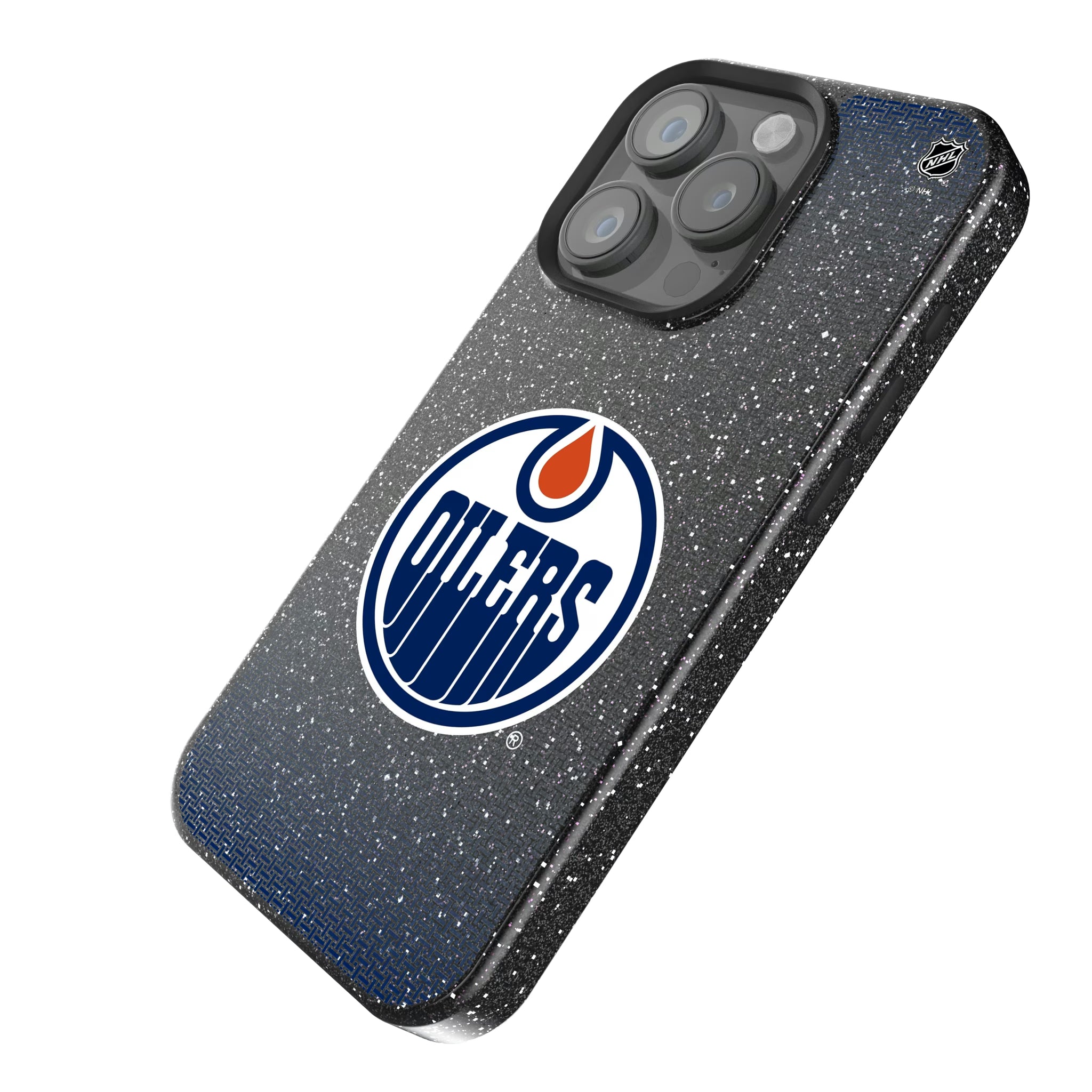Edmonton Oilers Linen iPhone Bling Phone Case for Apple iPhone - Isometric View