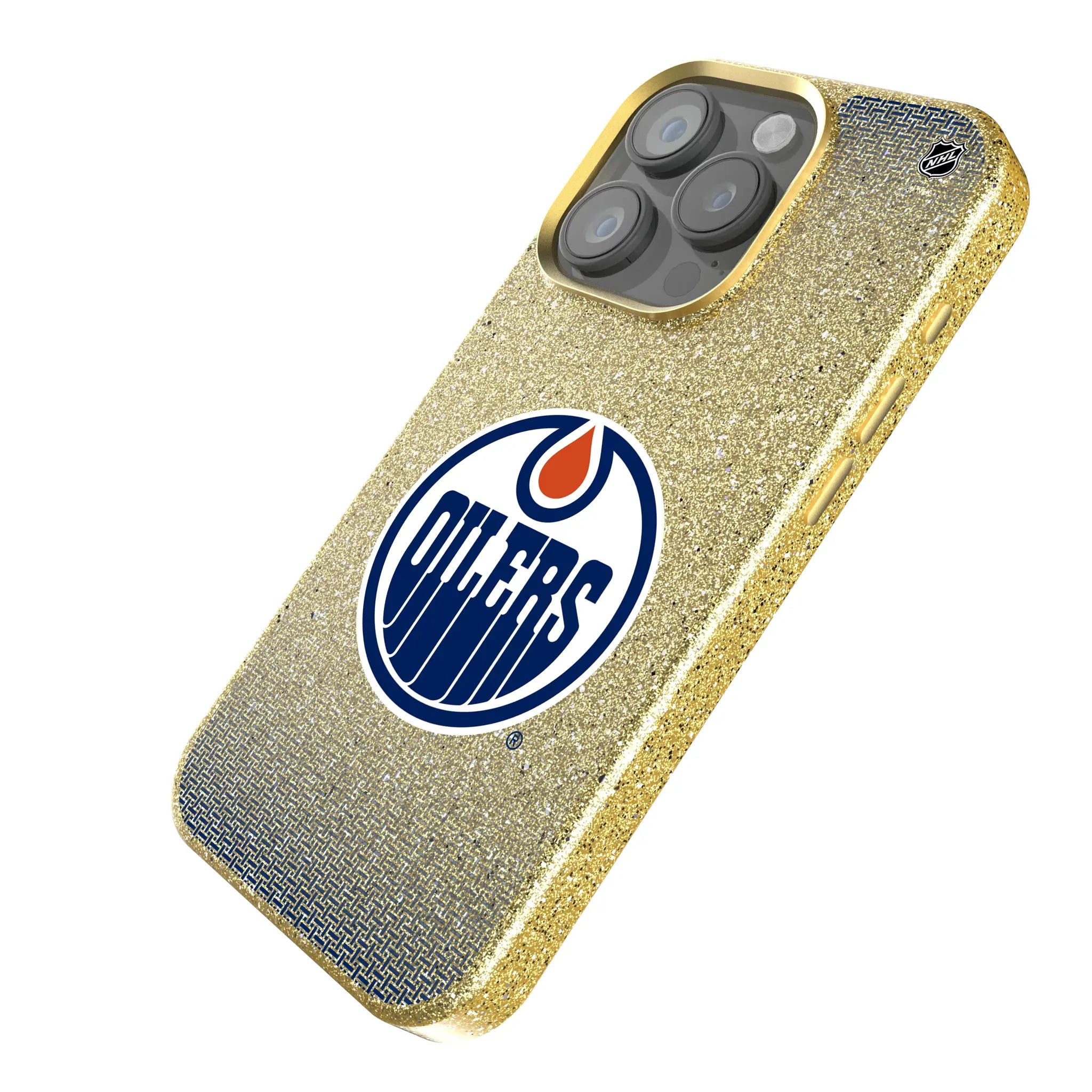 Edmonton Oilers Linen iPhone Bling Phone Case for Apple iPhone - Isometric View