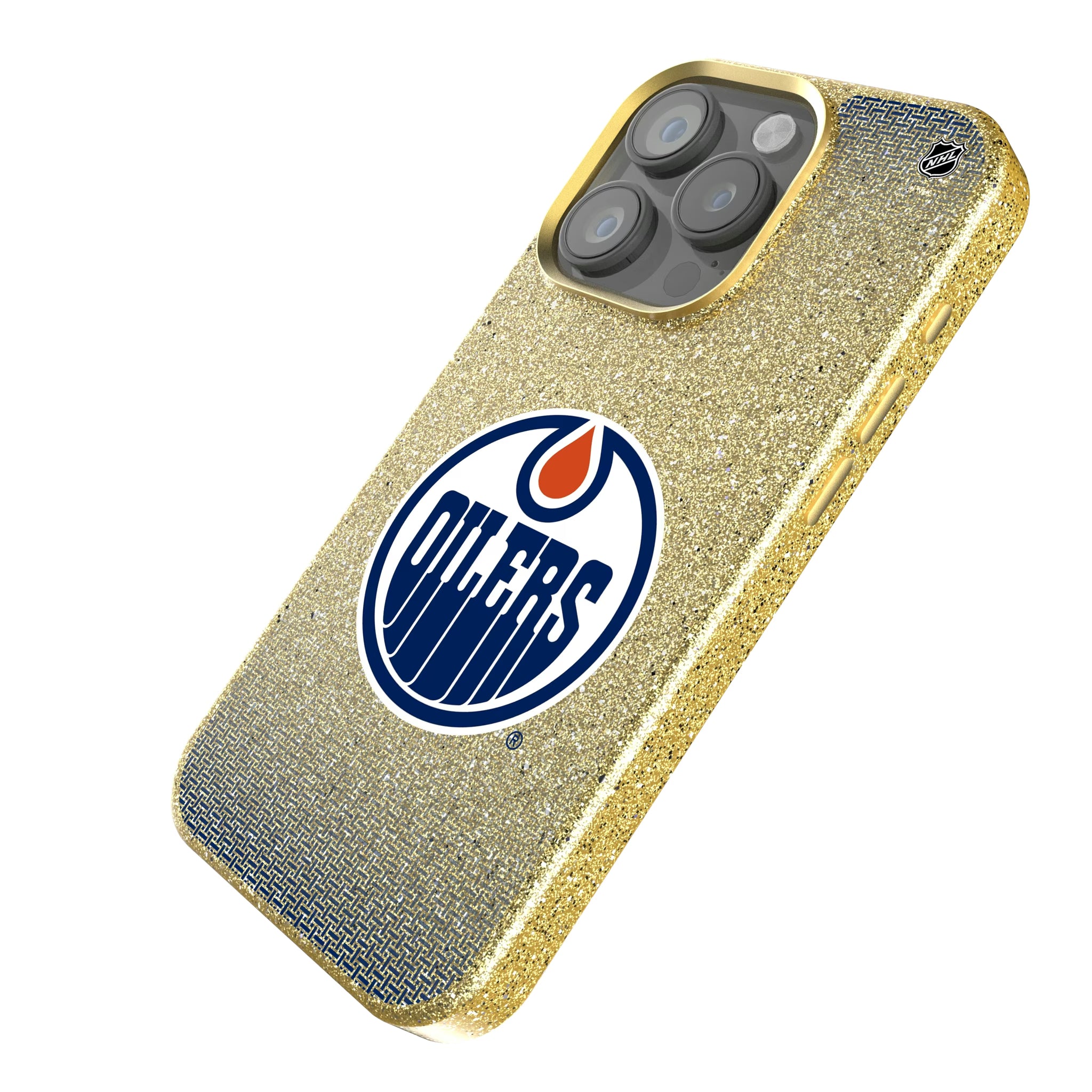 Edmonton Oilers Linen iPhone Bling Phone Case for Apple iPhone - Isometric View