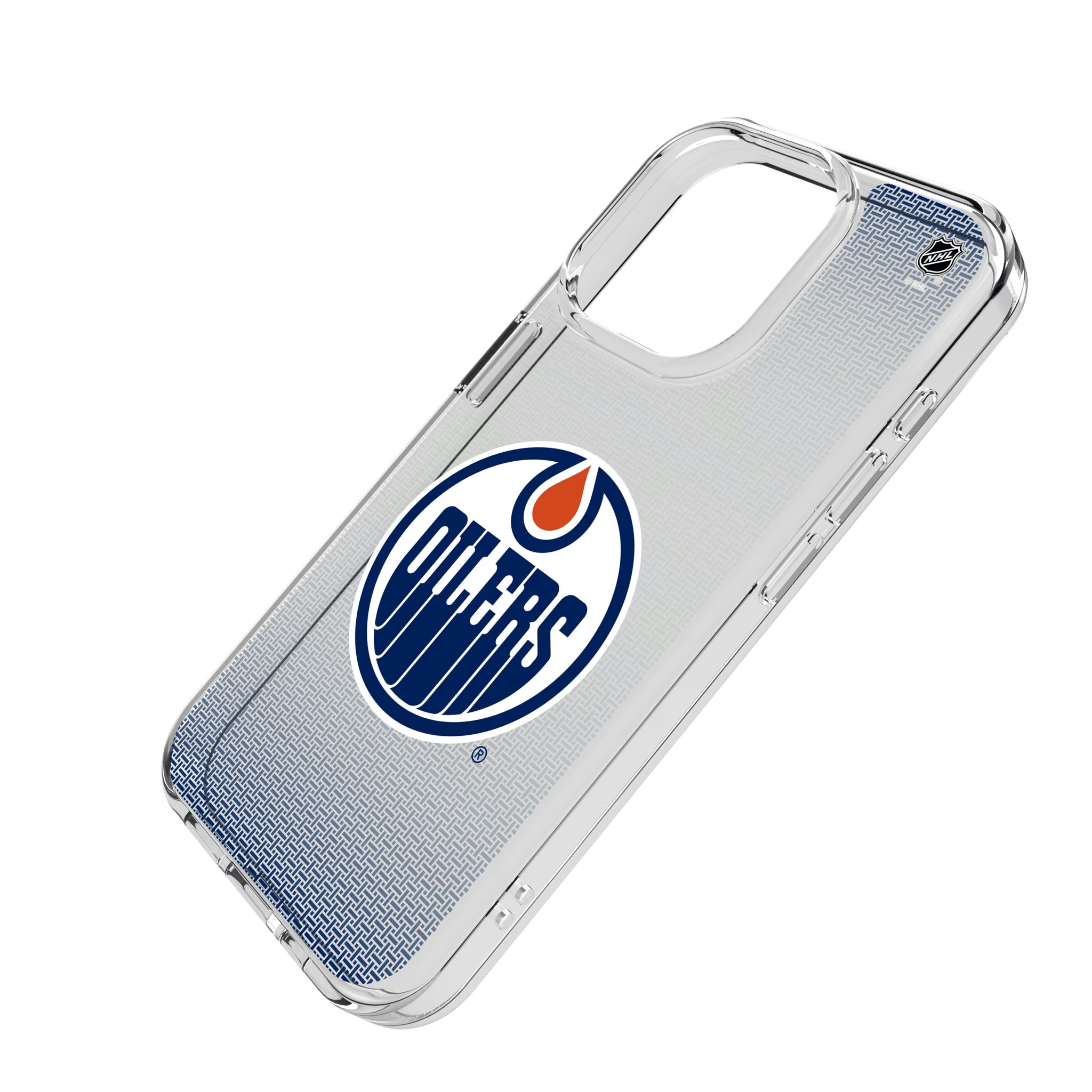 Edmonton Oilers Linen iPhone Clear Phone Case for Apple iPhone - Isometric View