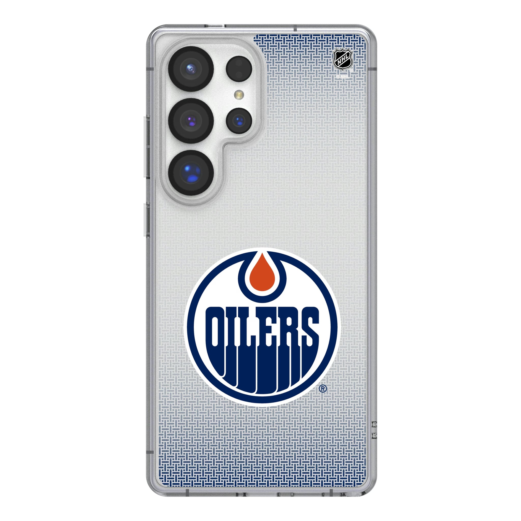 Edmonton Oilers Linen Galaxy Clear Phone Case for Samsung Galaxy