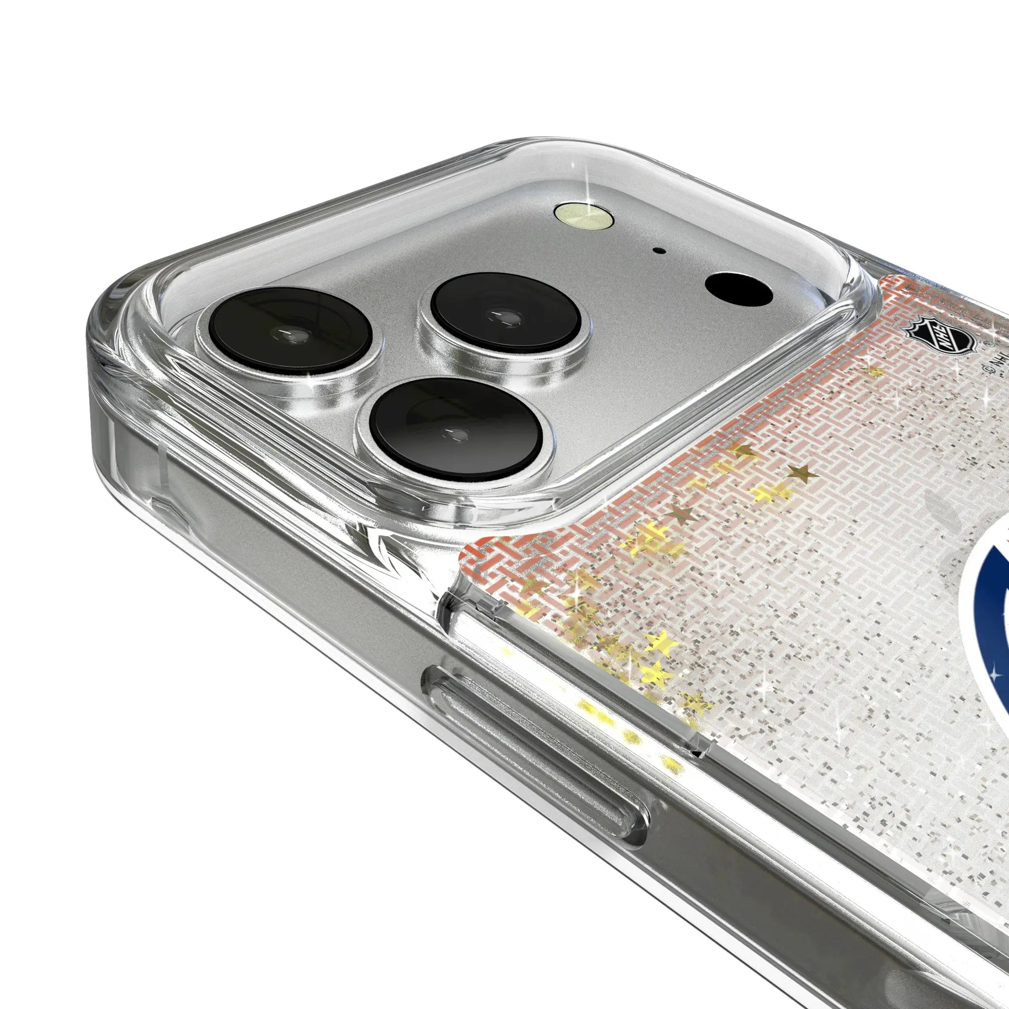Edmonton Oilers Linen iPhone Glitter Phone Case for Apple iPhone - Detail