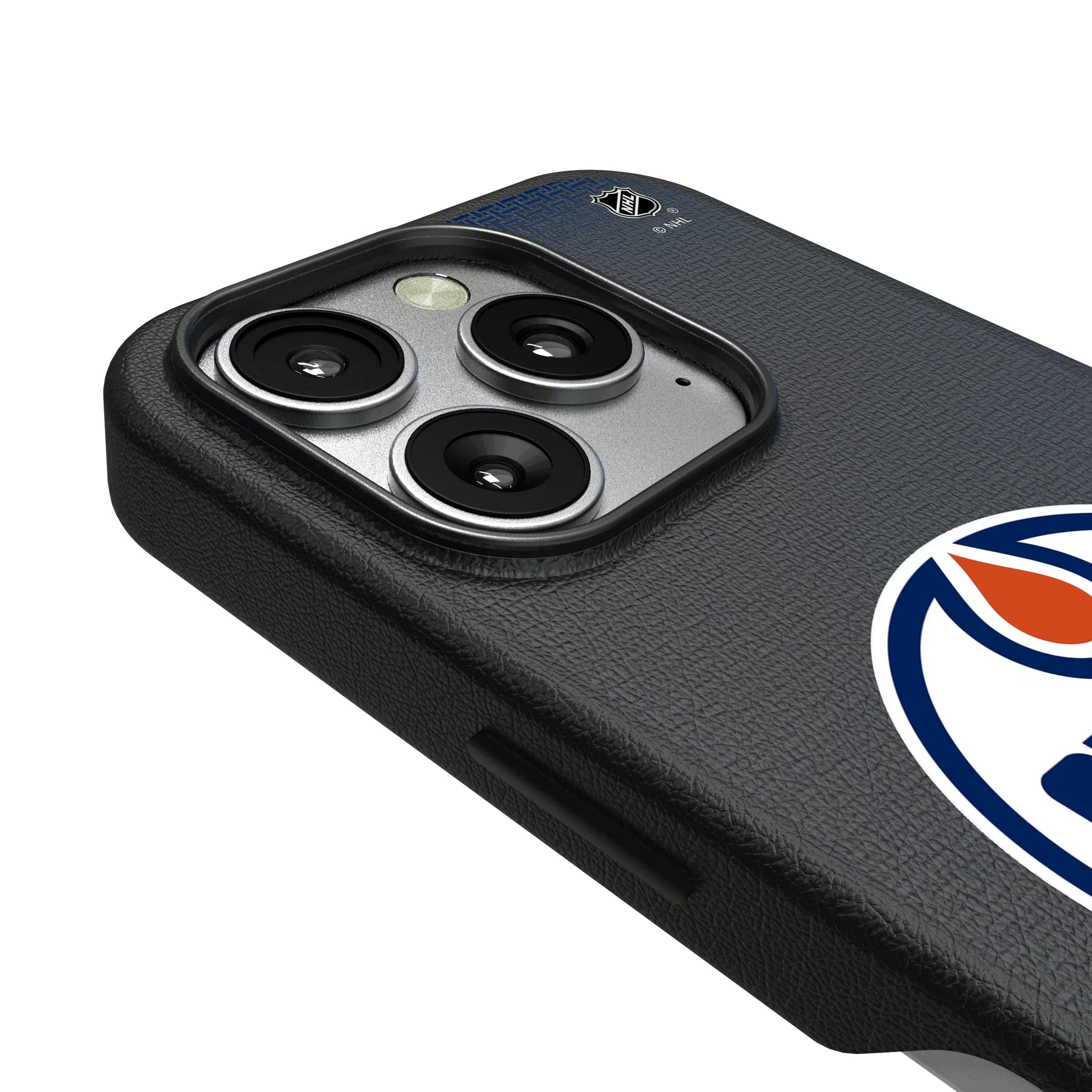 Edmonton Oilers Linen iPhone MagSafe Compatible Phone Case for Apple iPhone - Detail