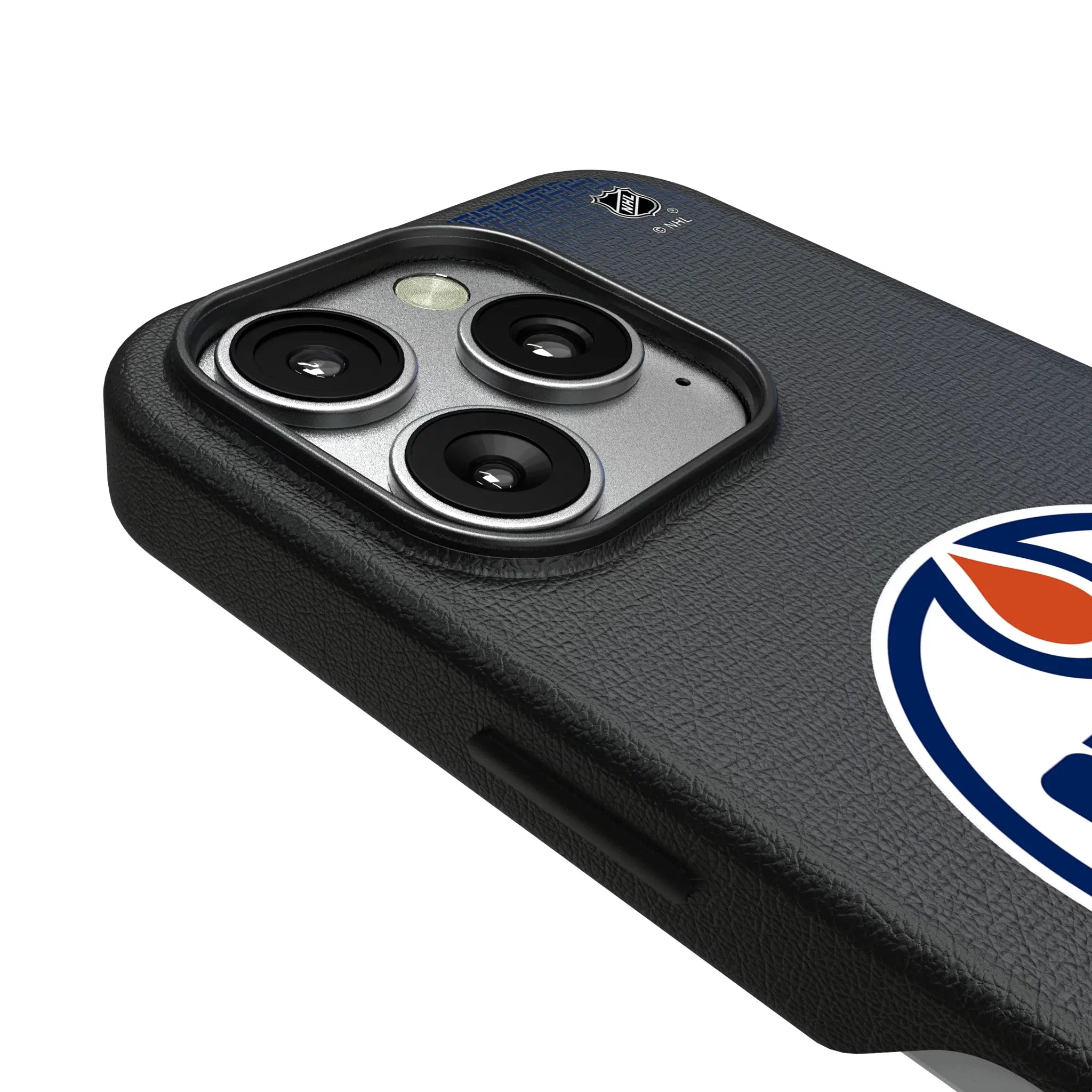 Edmonton Oilers Linen iPhone MagSafe Compatible Phone Case for Apple iPhone - Detail