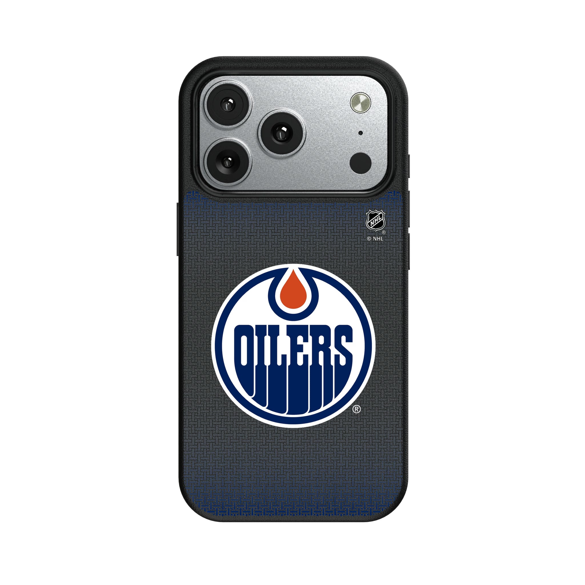 Edmonton Oilers Linen iPhone MagSafe Compatible Phone Case for Apple iPhone#Device_iPhone 17 Pro