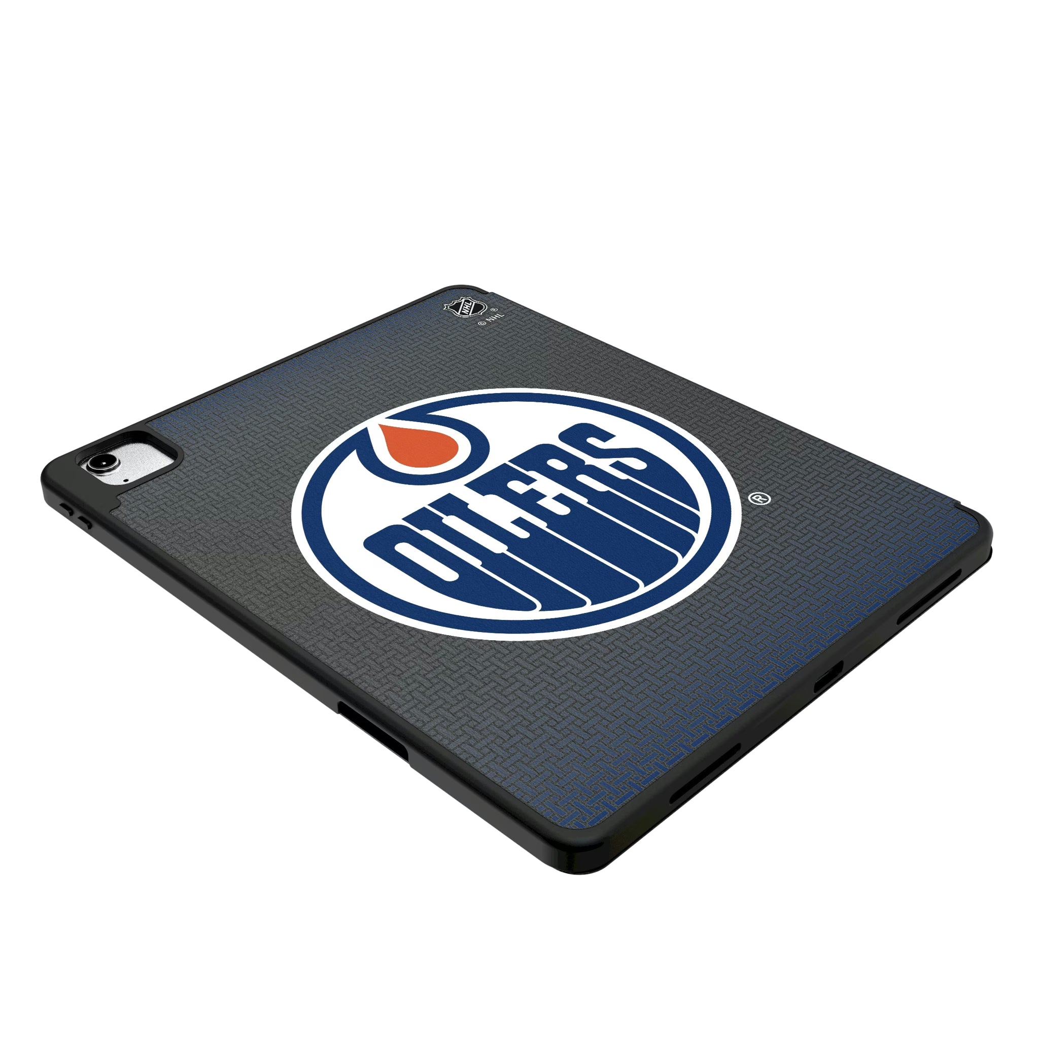 Edmonton Oilers Linen iPad Tablet Case for Apple iPad - Isometric View
