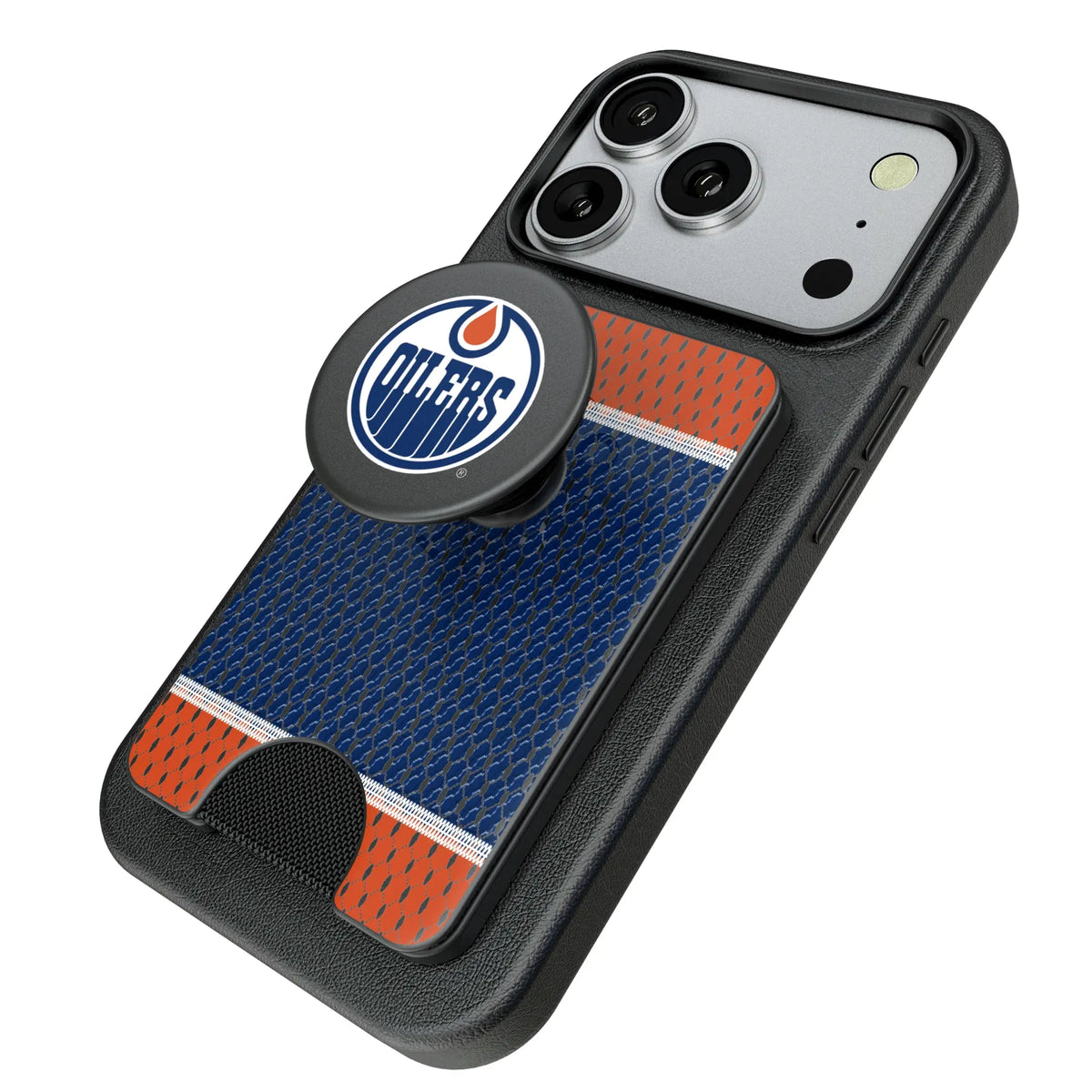 Edmonton Oilers Mesh Popsockets Wallet Magnetic - Isometric View
