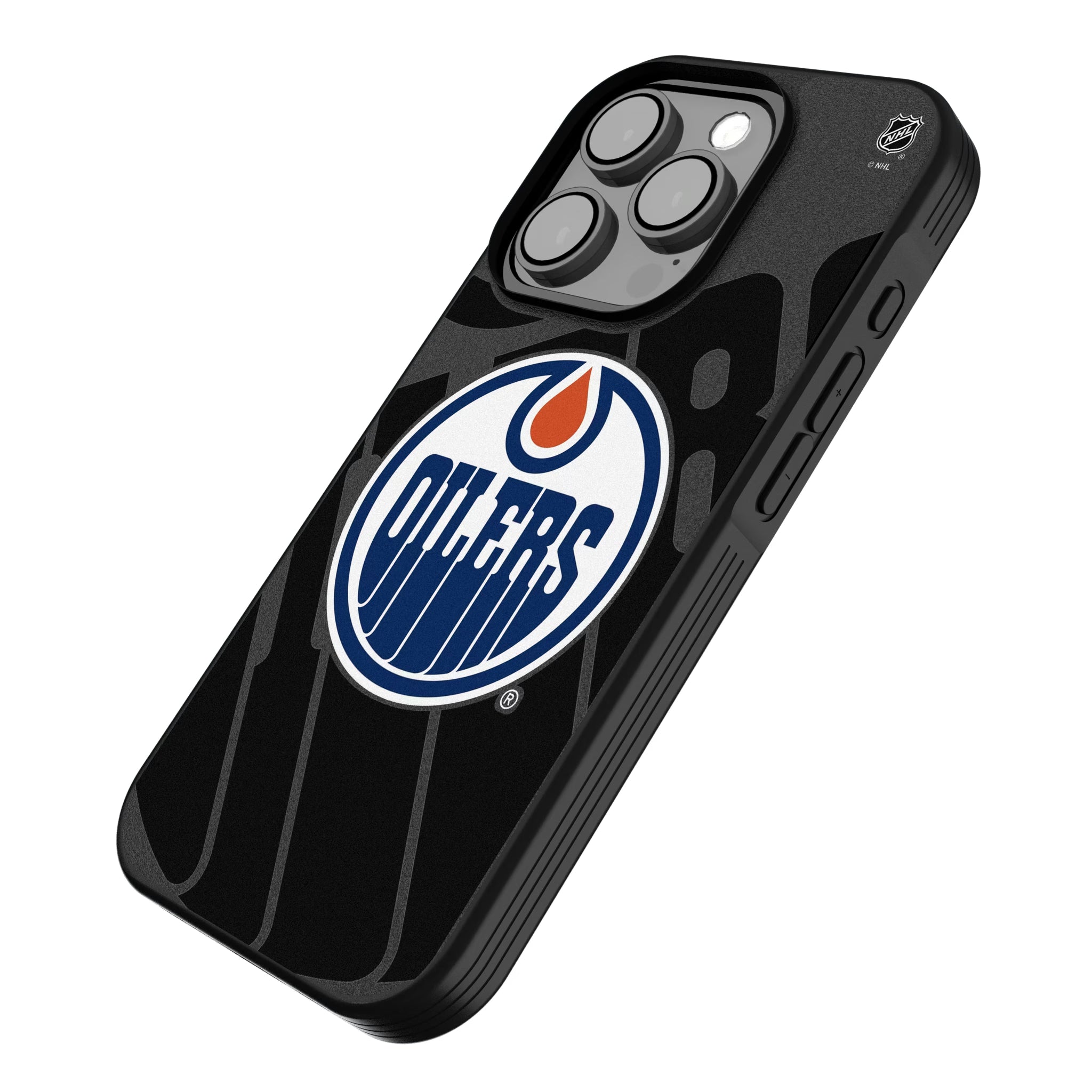 Edmonton Oilers Monocolor Tilt iPhone Bump Phone Case for Apple iPhone - Isometric View
