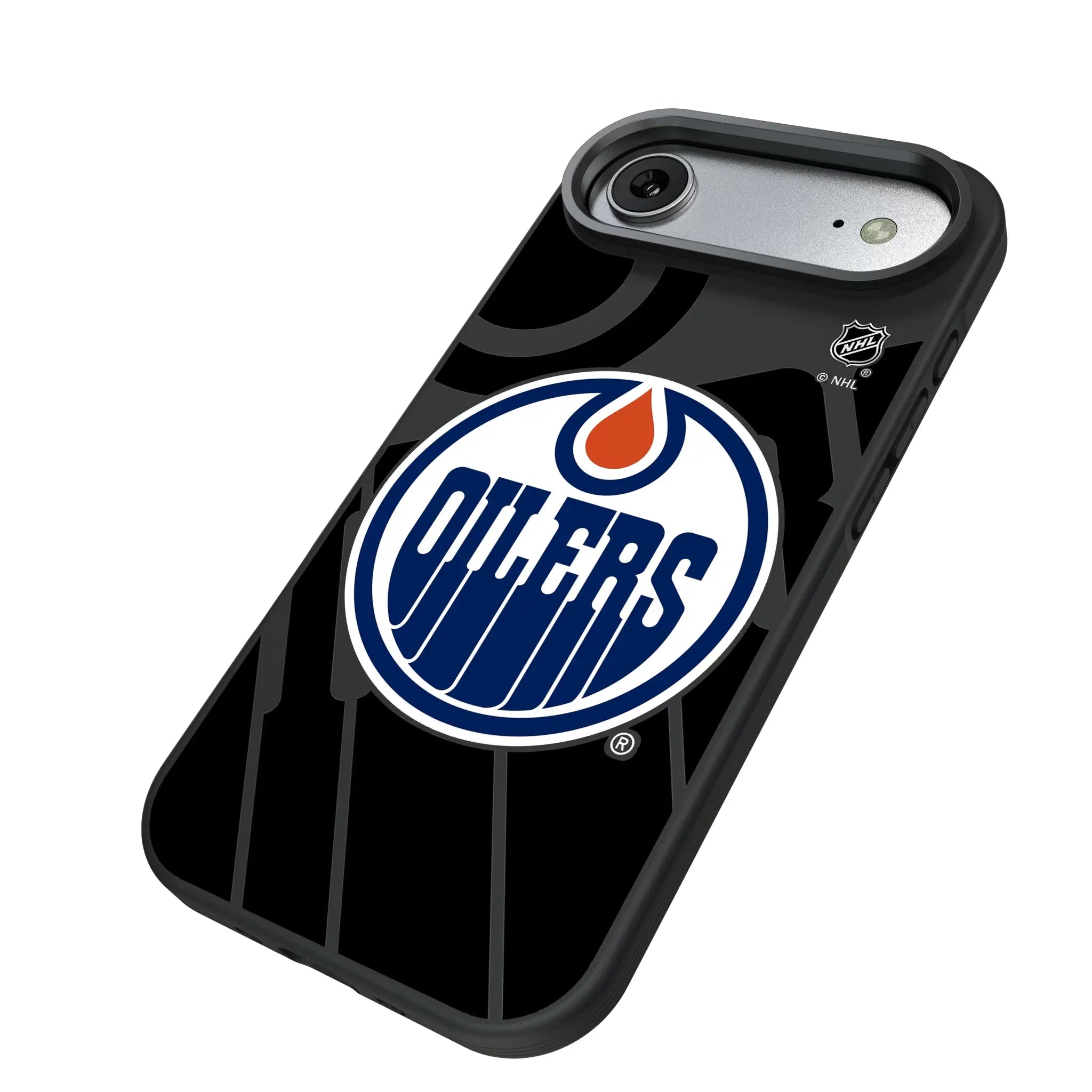 Edmonton Oilers Monocolor Tilt iPhone Bump Phone Case for Apple iPhone - Isometric View#Device_iPhone Air