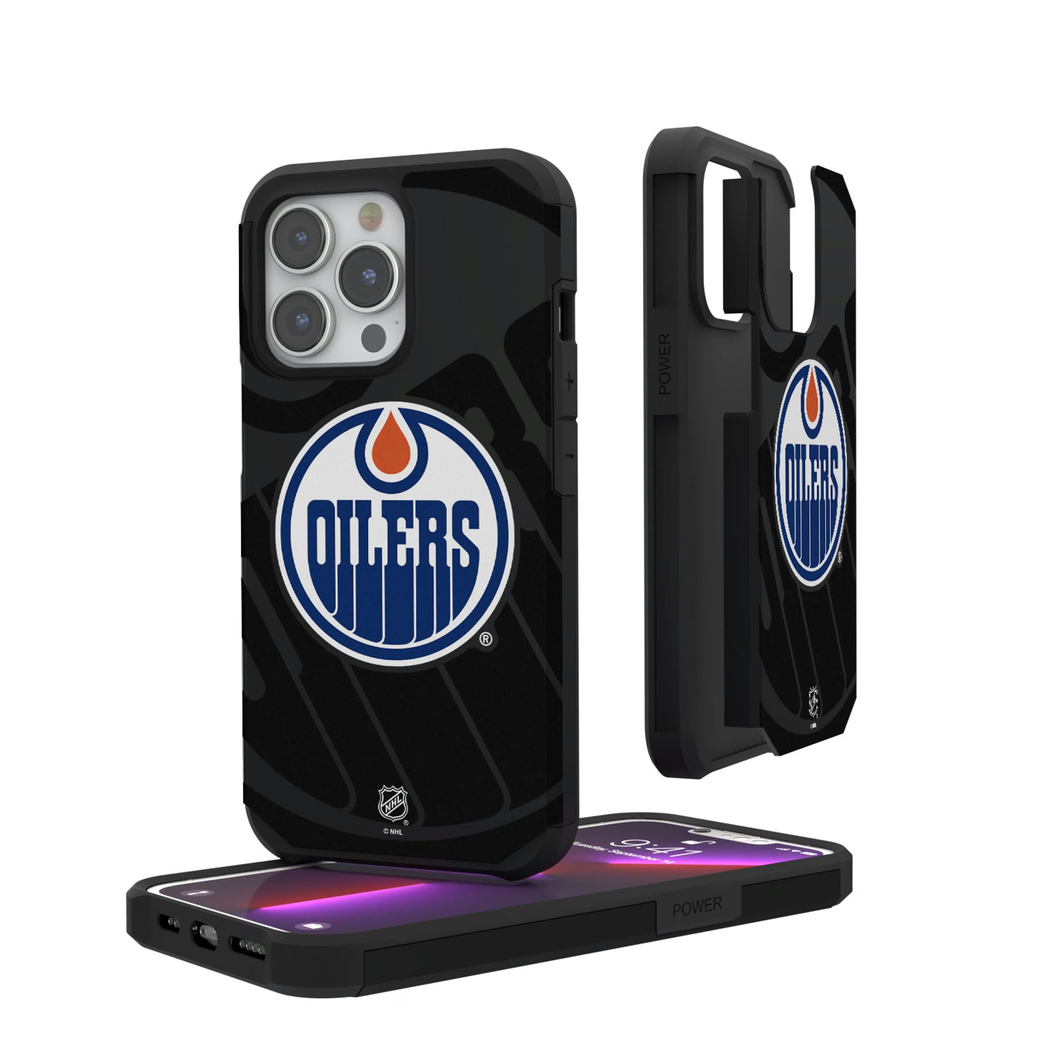 Edmonton Oilers Monocolor Tilt iPhone Rugged Phone Case for Apple iPhone