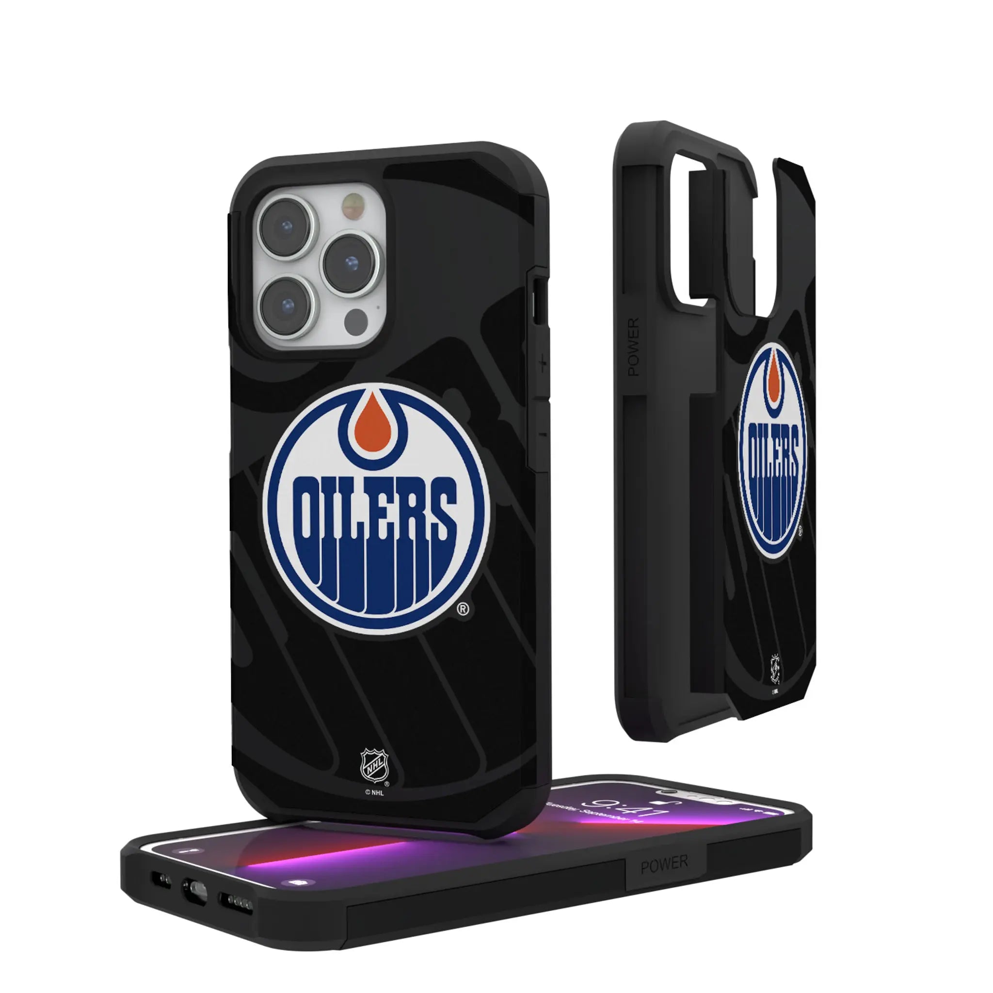 Edmonton Oilers Monocolor Tilt iPhone Rugged Phone Case for Apple iPhone