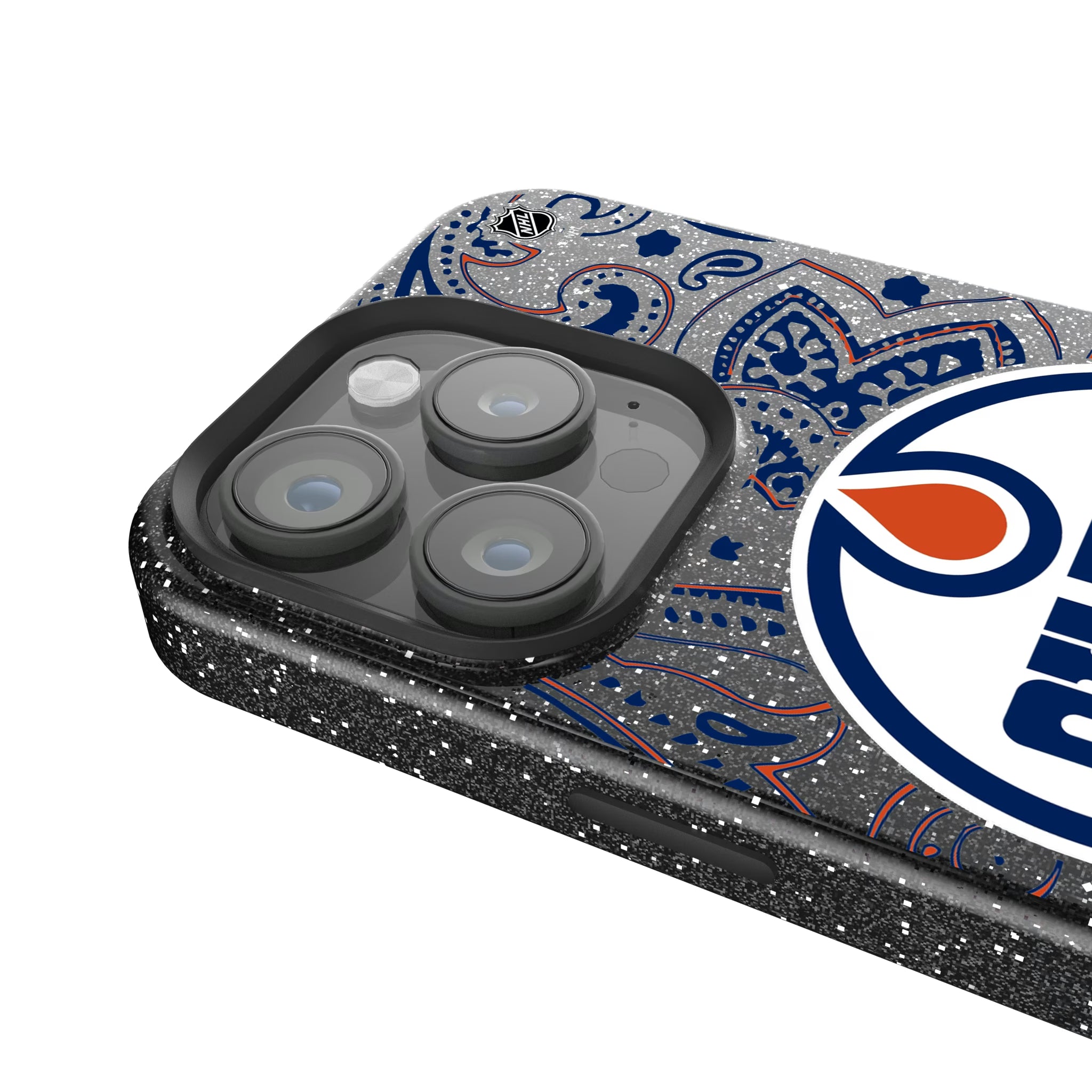Edmonton Oilers Paisley iPhone Bling Phone Case for Apple iPhone - Detail