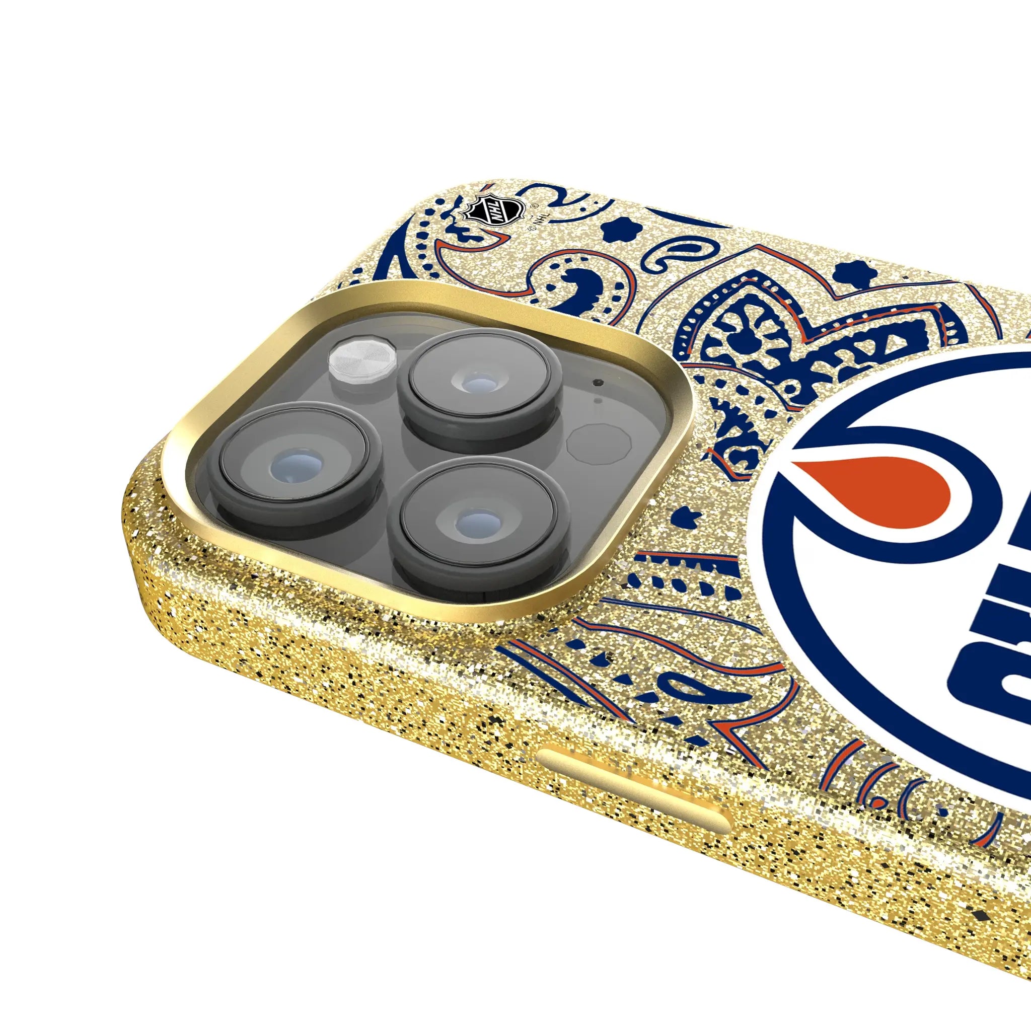 Edmonton Oilers Paisley iPhone Bling Phone Case for Apple iPhone - Detail