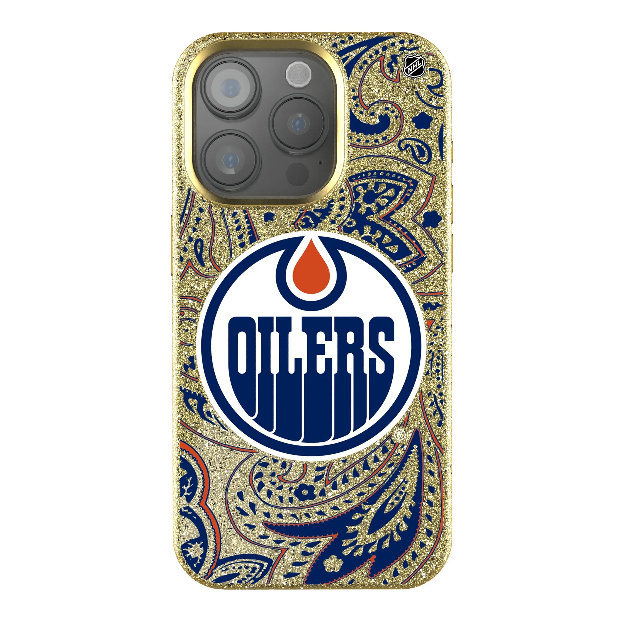 Edmonton Oilers Paisley iPhone Bling Phone Case for Apple iPhone