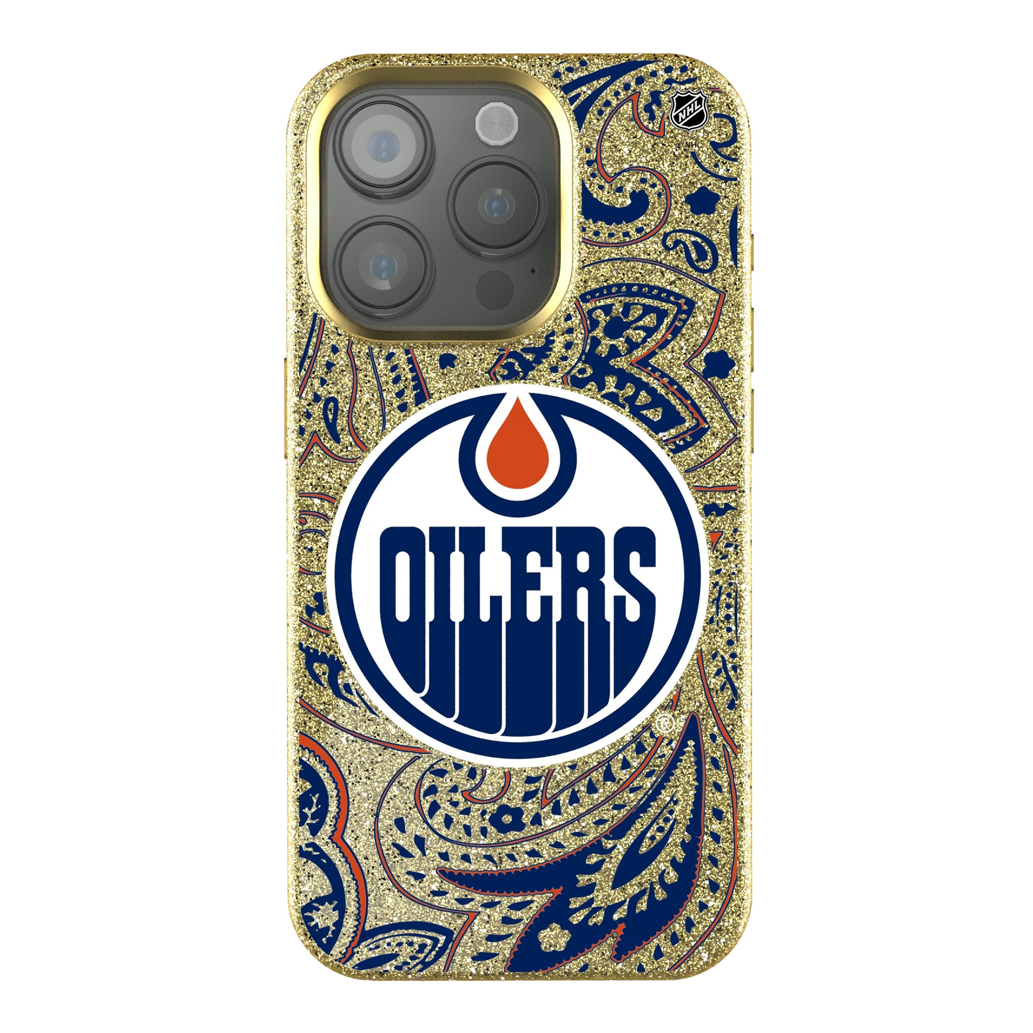 Edmonton Oilers Paisley iPhone Bling Phone Case for Apple iPhone