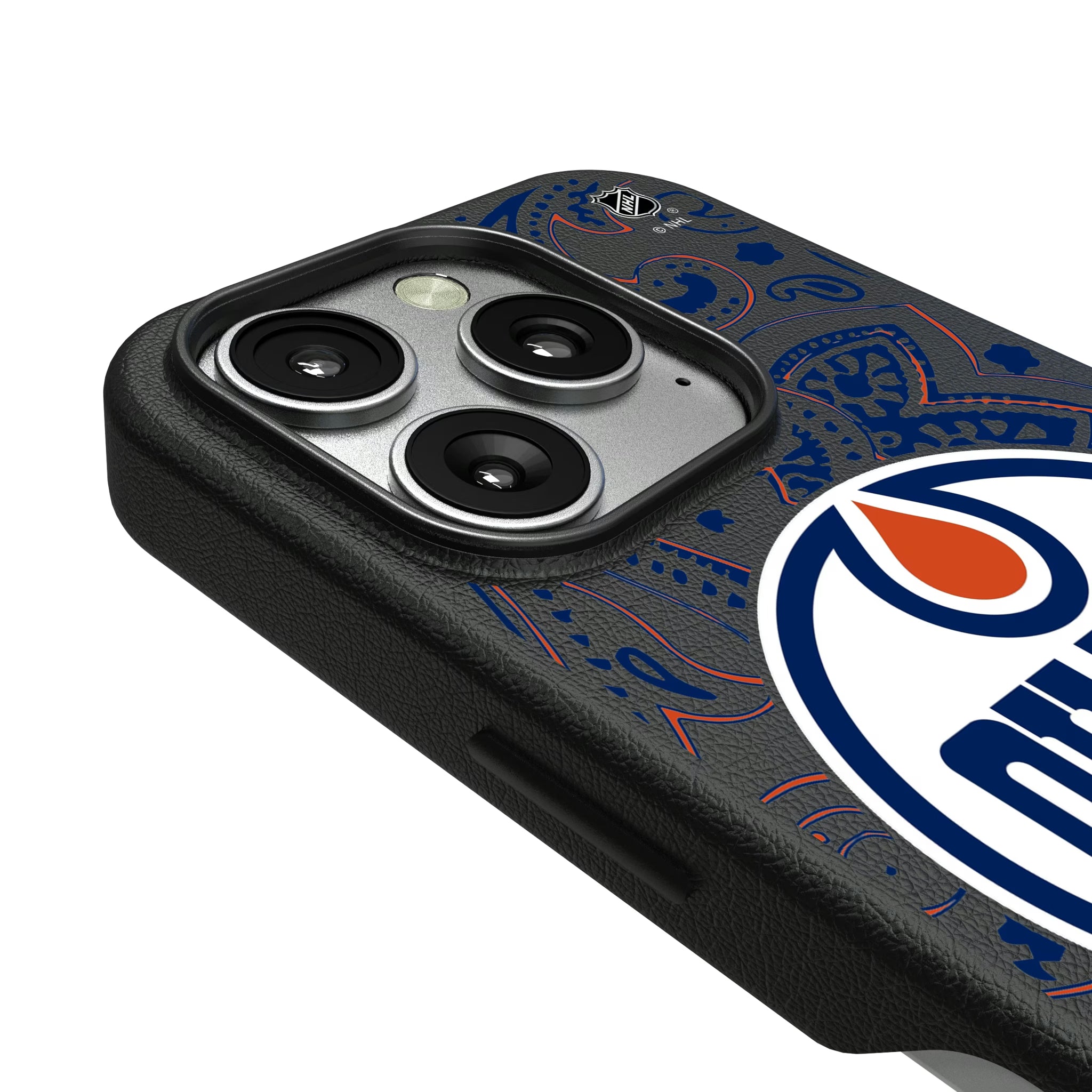 Edmonton Oilers Paisley iPhone MagSafe Compatible Phone Case for Apple iPhone - Detail