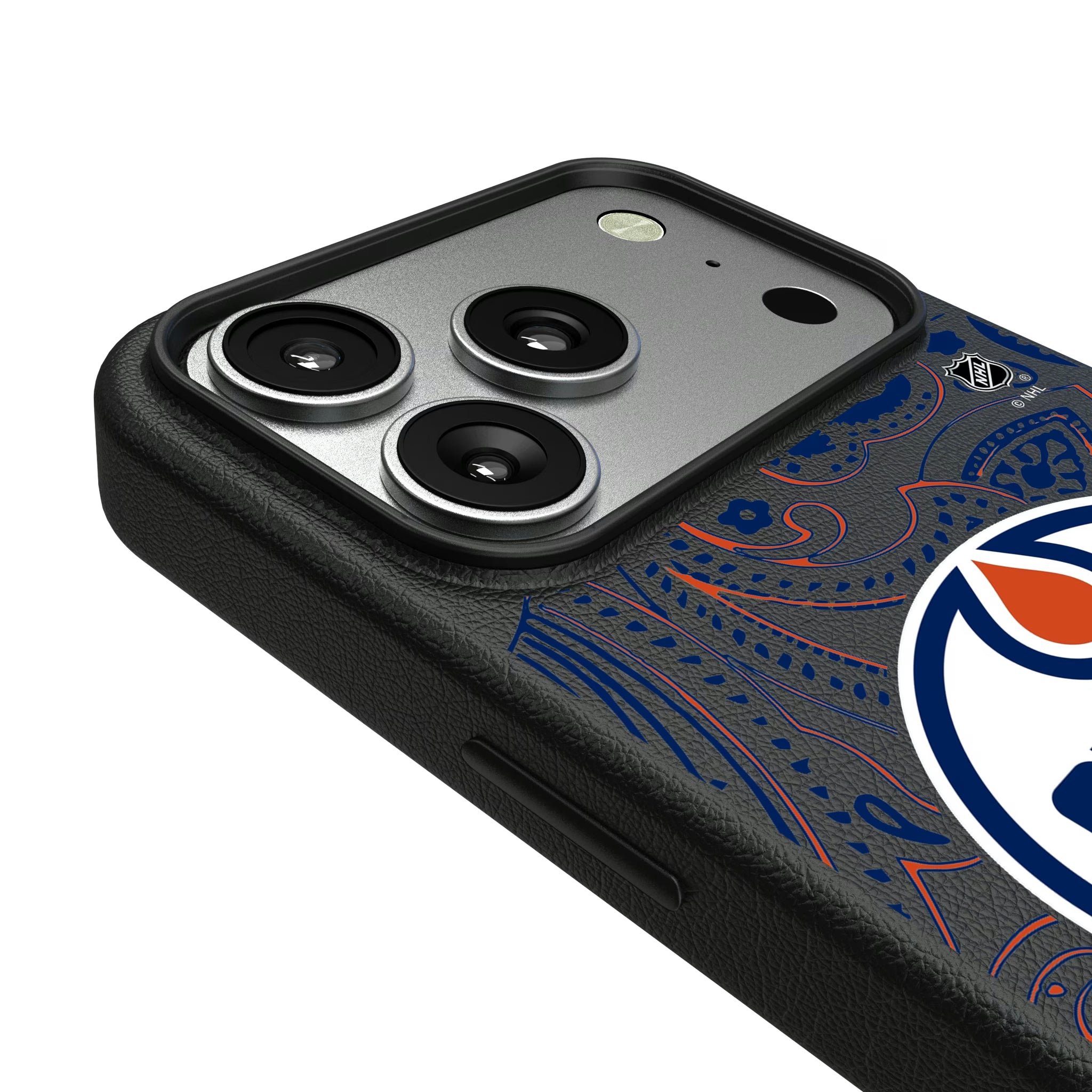 Edmonton Oilers Paisley iPhone MagSafe Compatible Phone Case for Apple iPhone - Detail#Device_iPhone 17 Pro