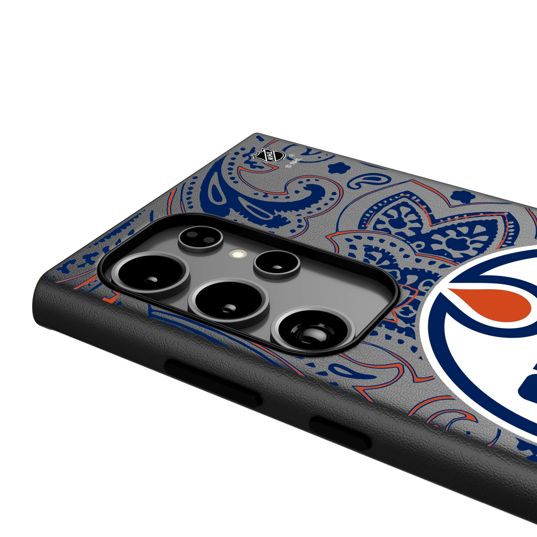 Edmonton Oilers Paisley Galaxy MagSafe Compatible Phone Case for Samsung Galaxy - Detail