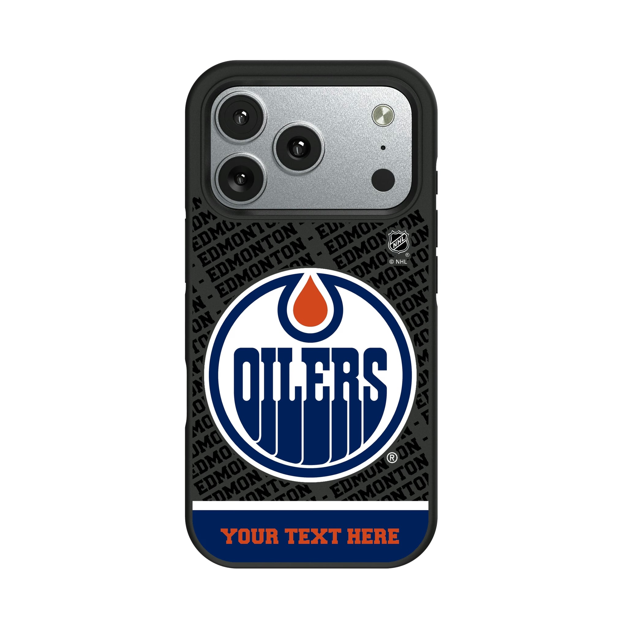 Edmonton Oilers Personalized EndZone Plus iPhone Bump Phone Case for Apple iPhone#Device_iPhone 17 Pro