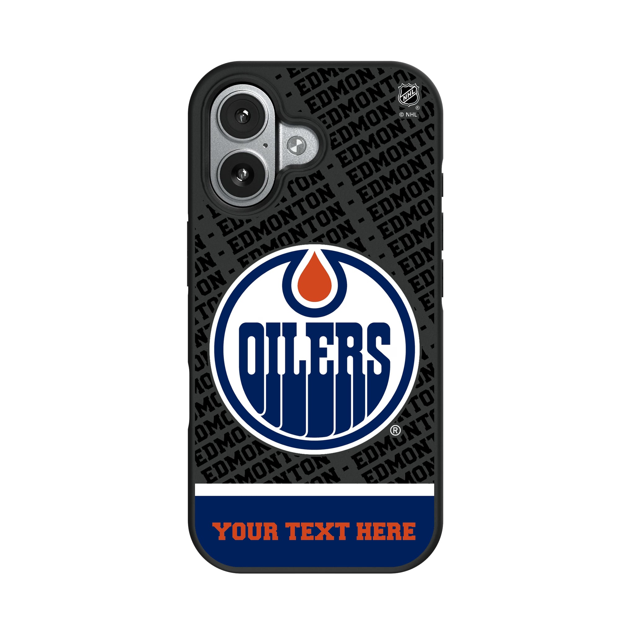 Edmonton Oilers Personalized EndZone Plus iPhone Bump Phone Case for Apple iPhone#Device_iPhone 17