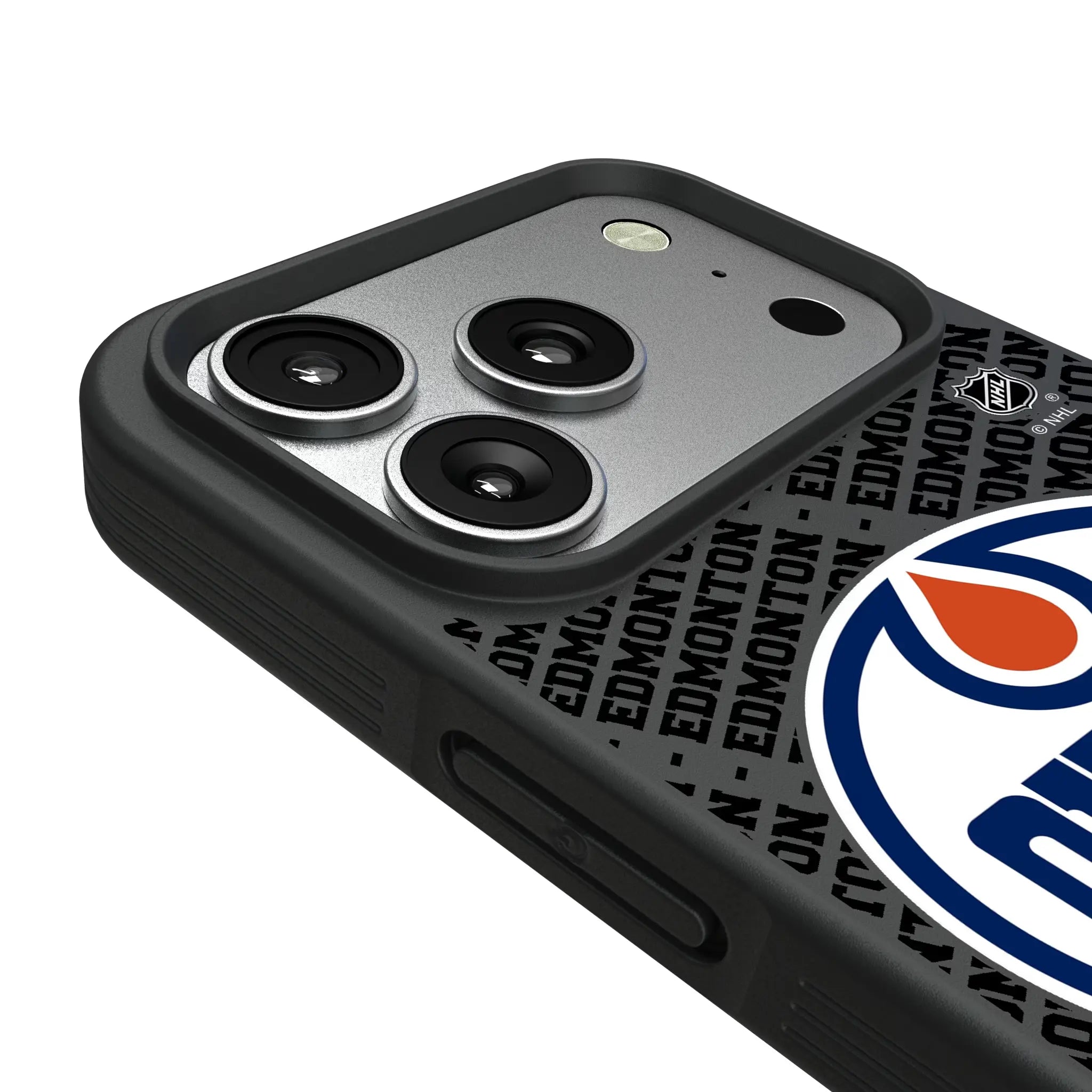 Edmonton Oilers Personalized EndZone Plus iPhone Bump Phone Case for Apple iPhone - Detail#Device_iPhone 17 Pro