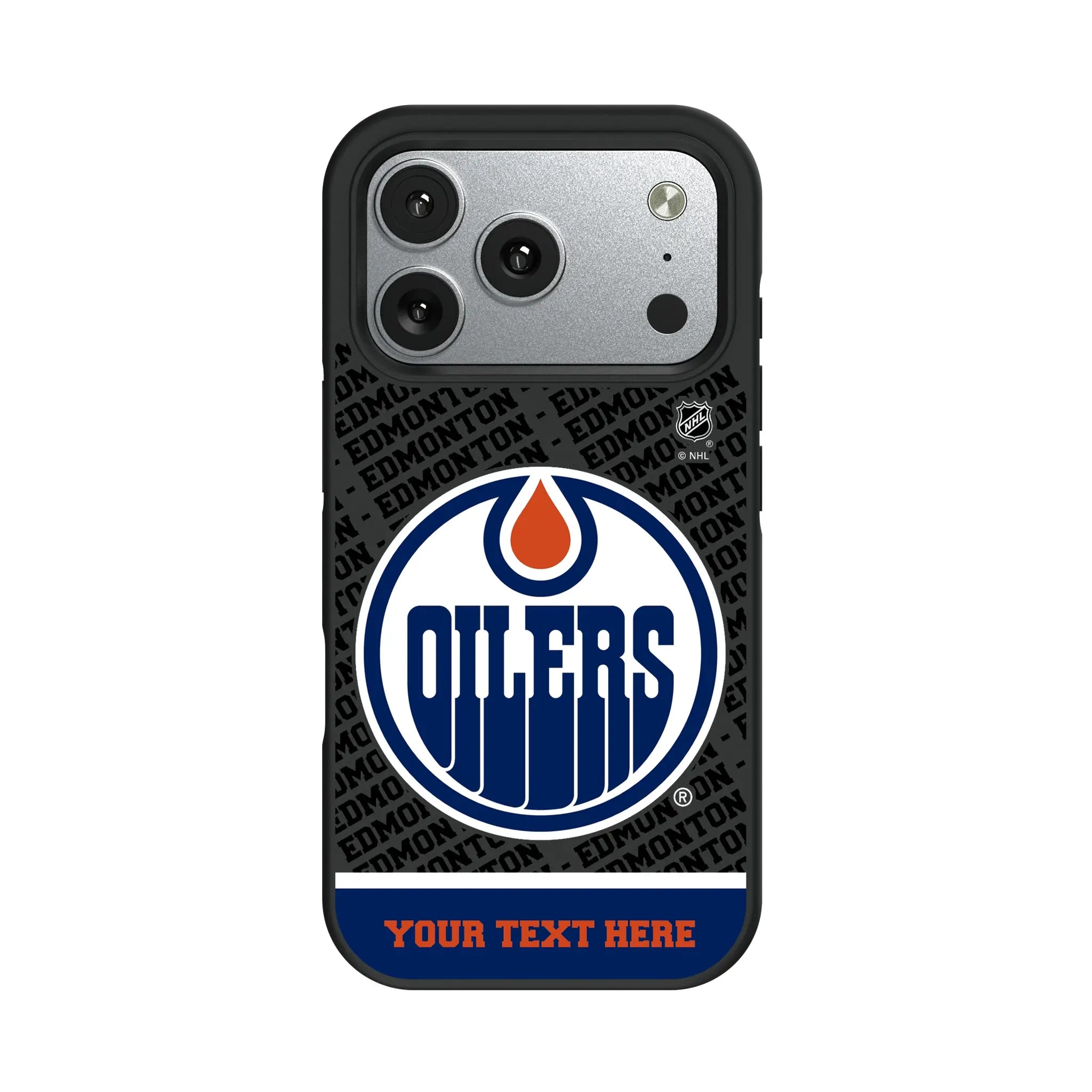 Edmonton Oilers Personalized EndZone Plus iPhone Bump Phone Case for Apple iPhone#Device_iPhone 17 Pro
