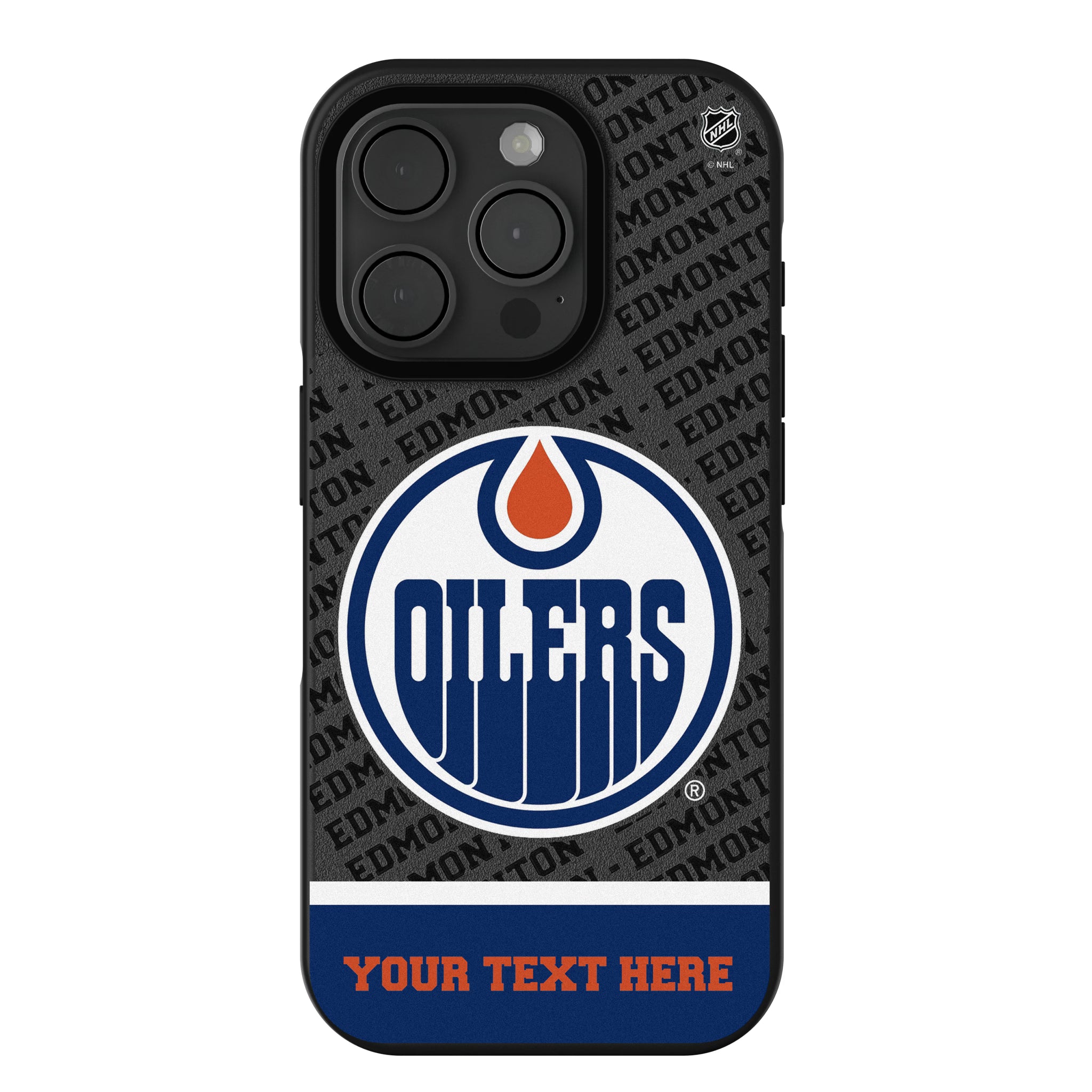 Edmonton Oilers Personalized EndZone Plus iPhone Bump Phone Case for Apple iPhone