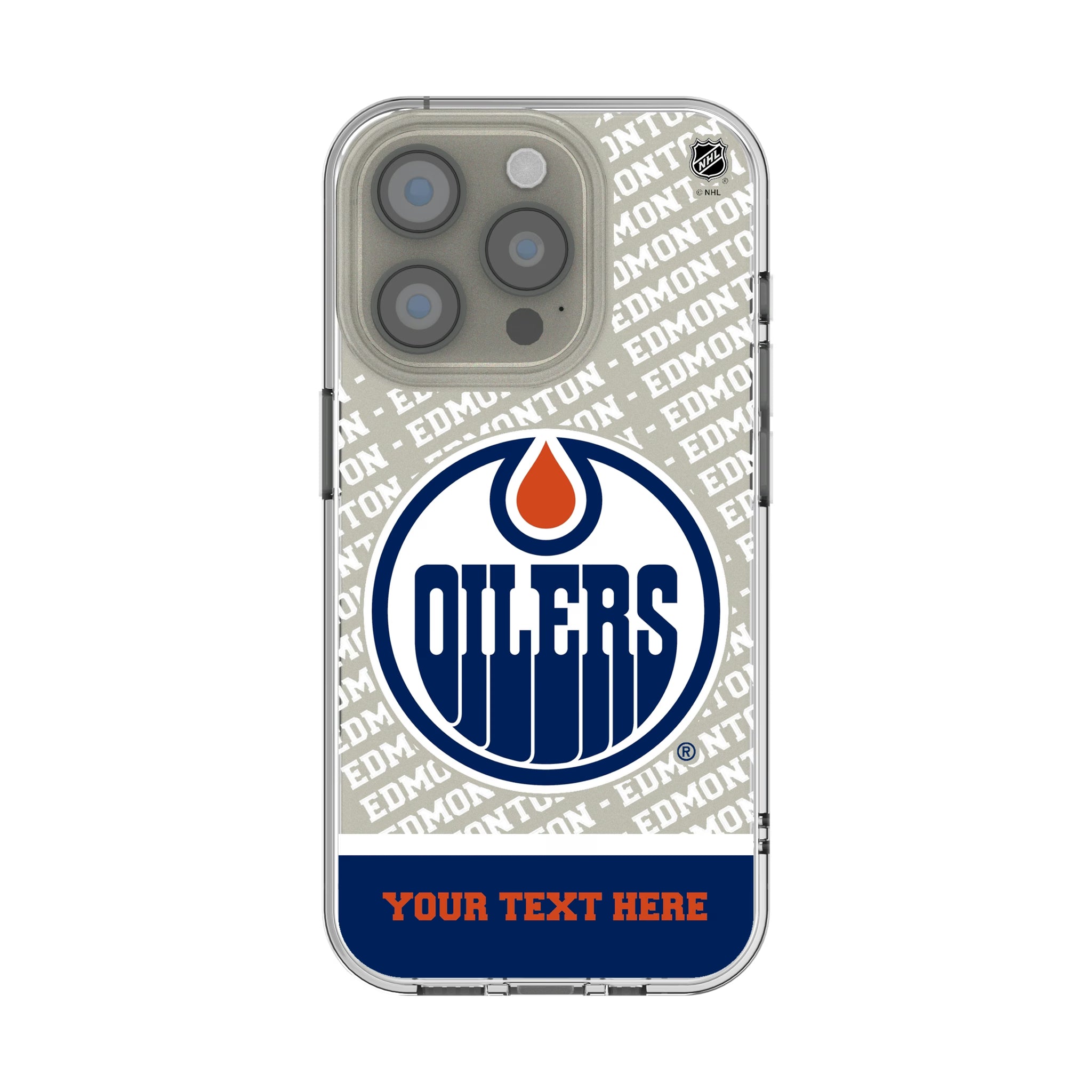 Edmonton Oilers Personalized EndZone Plus iPhone Clear Phone Case for Apple iPhone