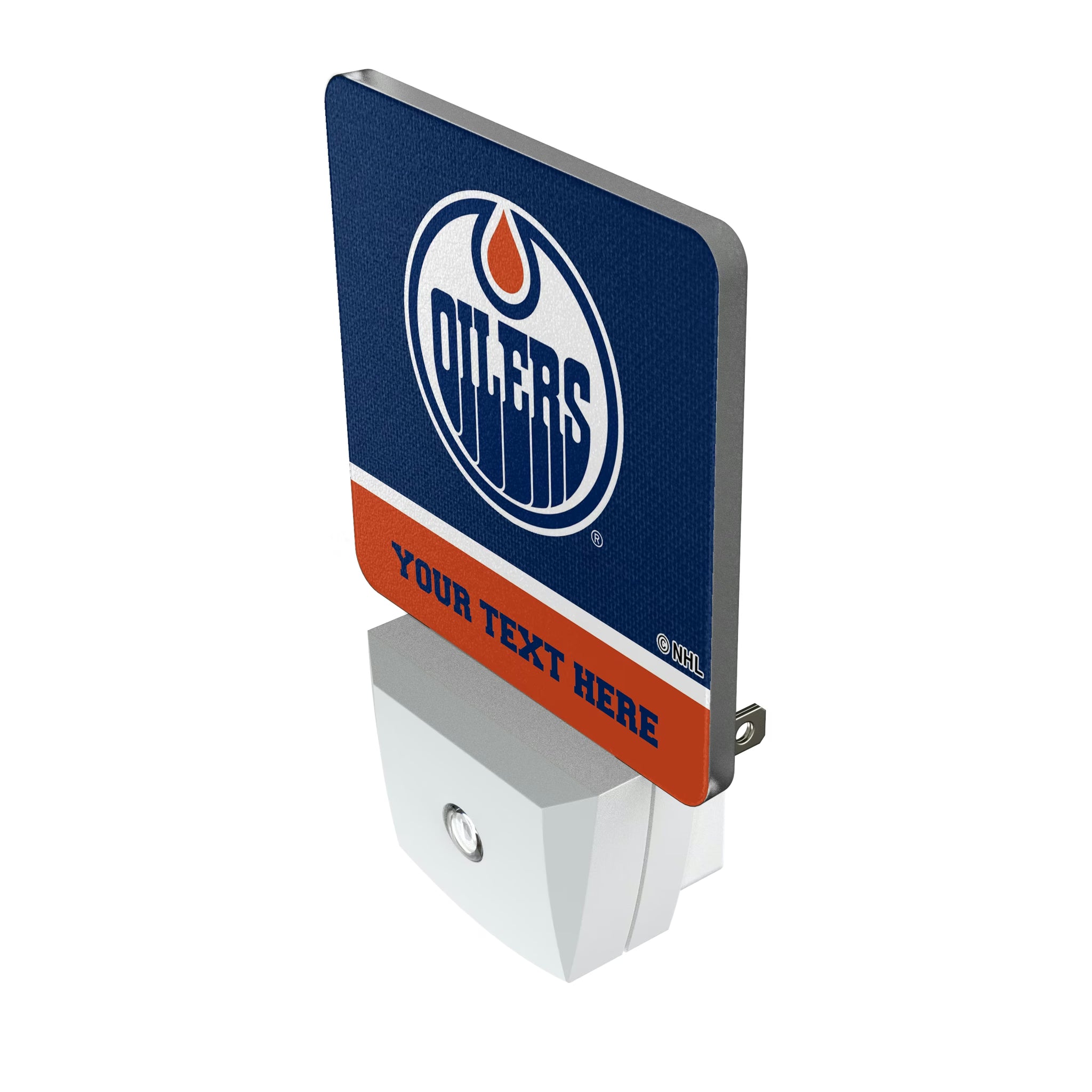 Edmonton Oilers Personalized Endzone Solid Night Light 2-Pack - Isometric View