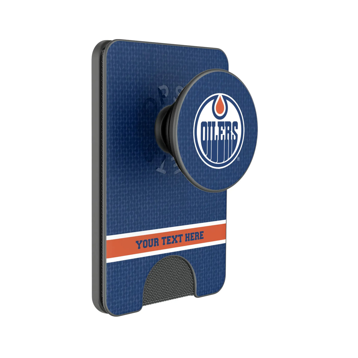 Edmonton Oilers Personalized Endzone Solid Popsockets Wallet Magnetic
