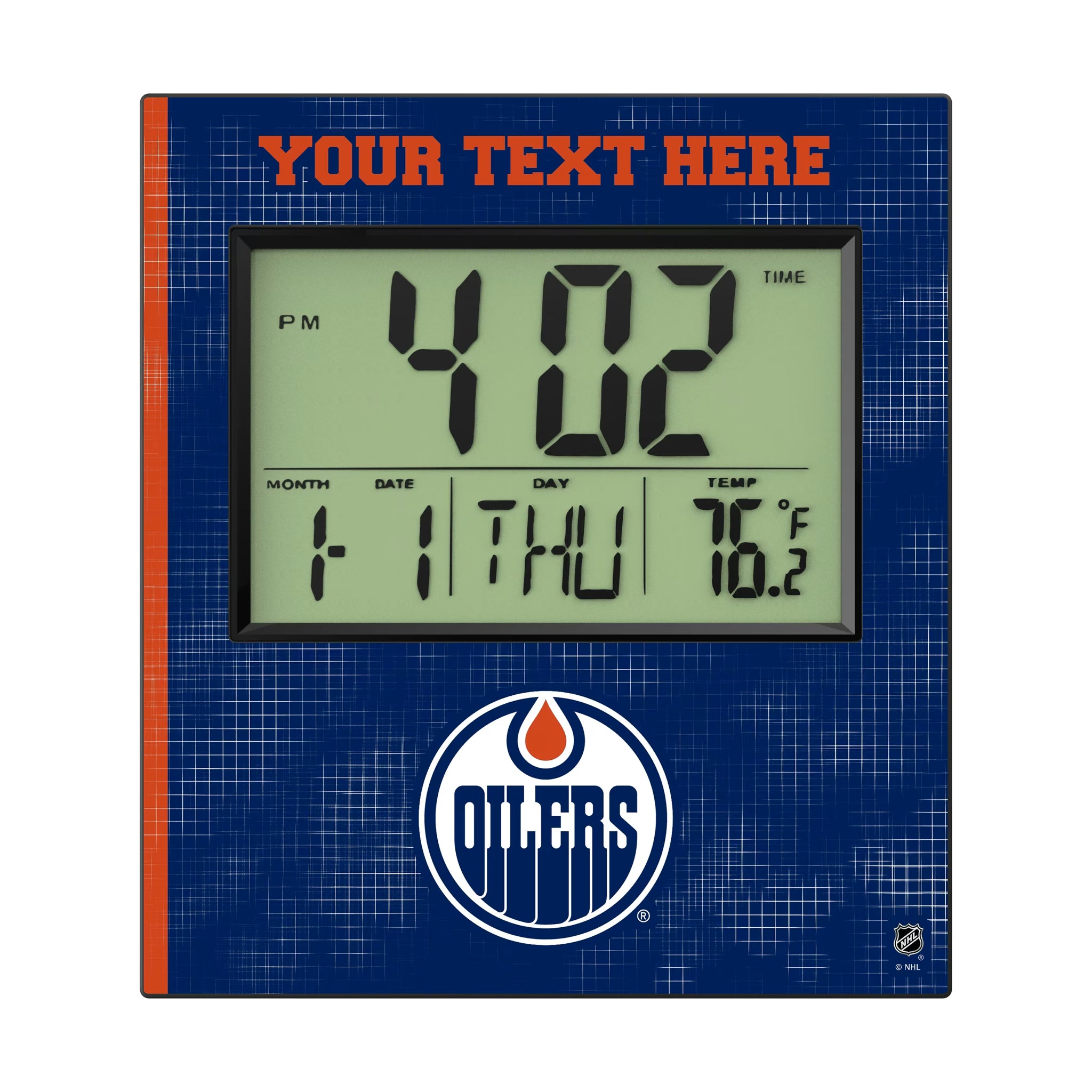 Edmonton Oilers Personalized Hatch Wall Clock