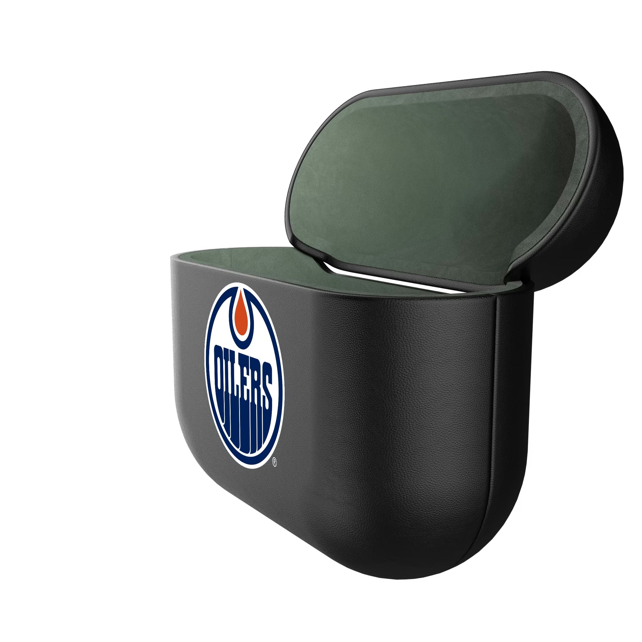 Edmonton Oilers Personalized Insignia AirPods AirPod Case Cover - Isometric View#Device_AirPods 3rd Gen