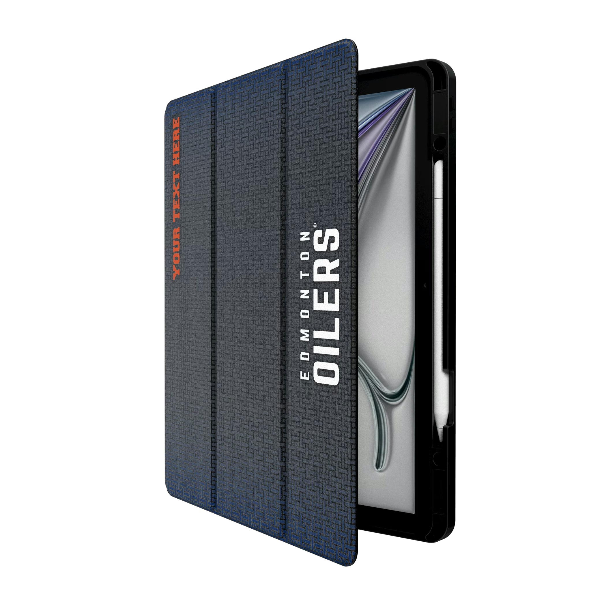 Edmonton Oilers Personalized Linen iPad Tablet Case for Apple iPad
