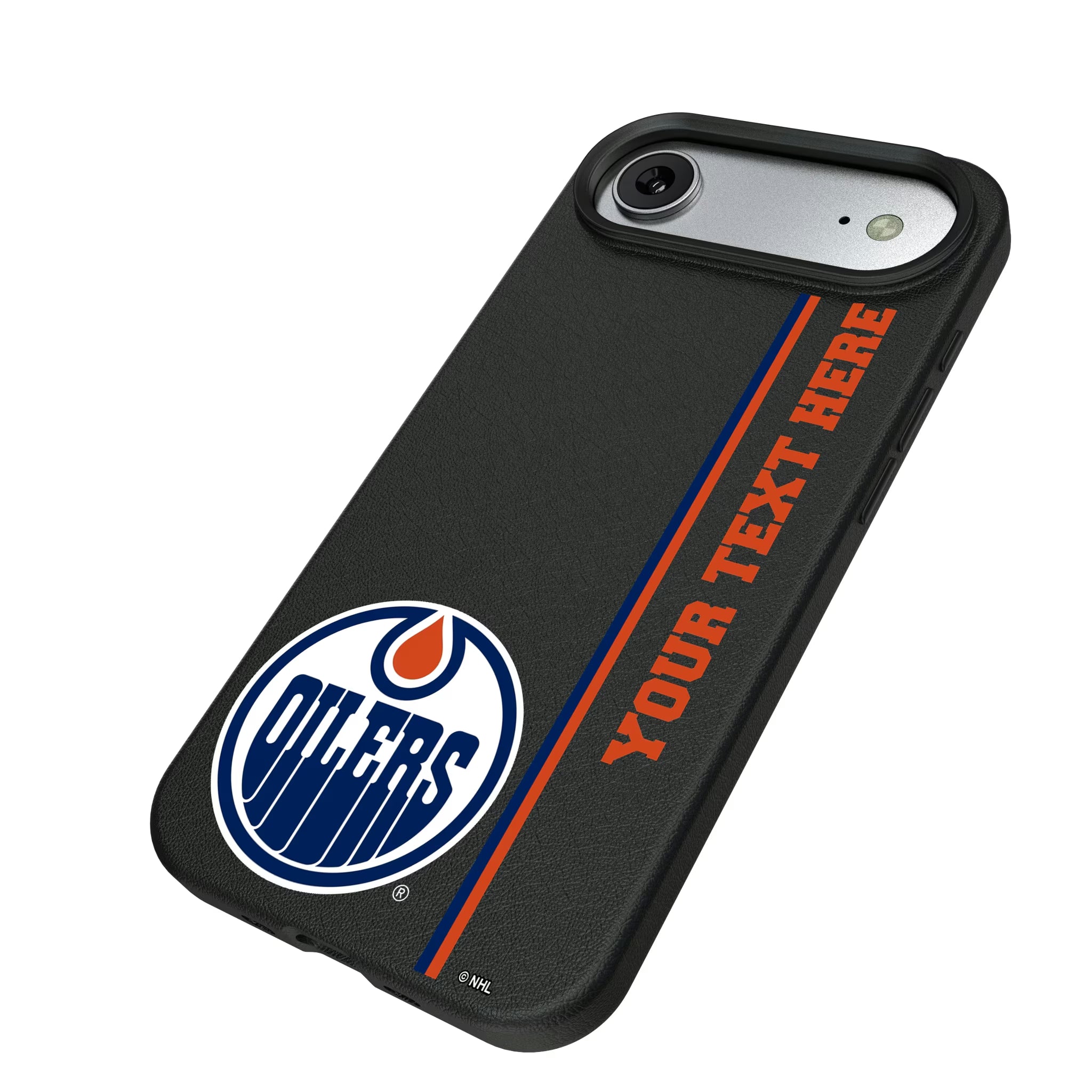 Edmonton Oilers Personalized Sidebard iPhone MagSafe Compatible Phone Case for Apple iPhone - Isometric View#Device_iPhone Air