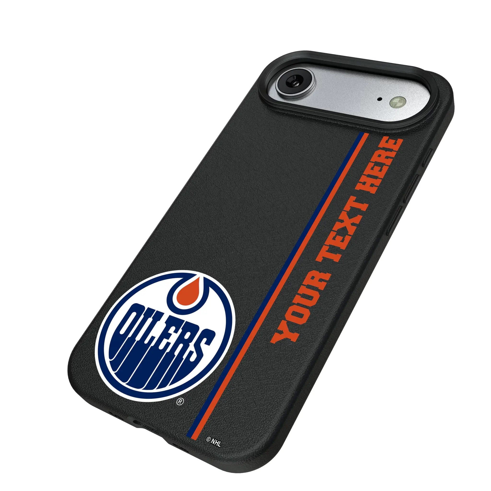 Edmonton Oilers Personalized Sidebard iPhone MagSafe Compatible Phone Case for Apple iPhone - Isometric View#Device_iPhone Air