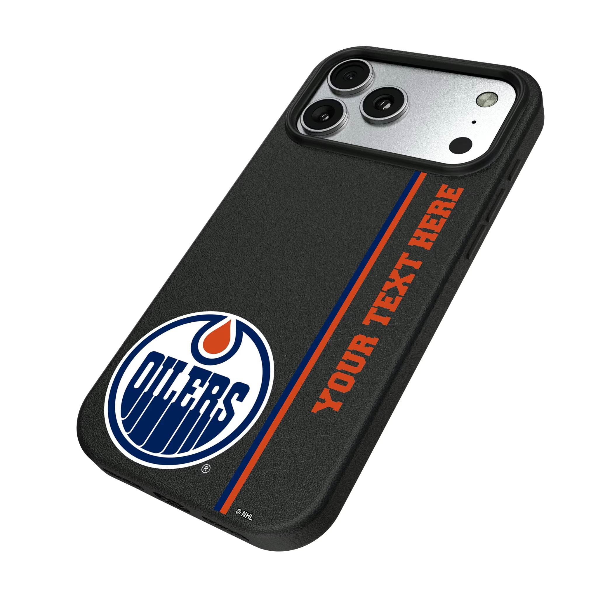 Edmonton Oilers Personalized Sidebard iPhone MagSafe Compatible Phone Case for Apple iPhone - Isometric View#Device_iPhone 17 Pro Max
